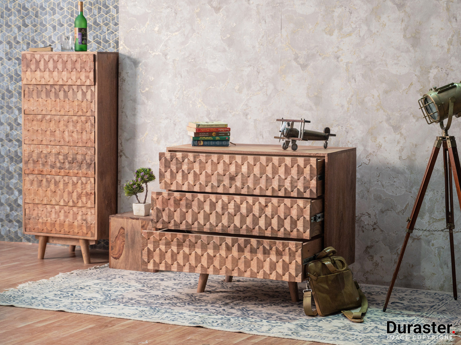 Duraster Diamond Wooden Chest of Drawers #3 - Image 2
