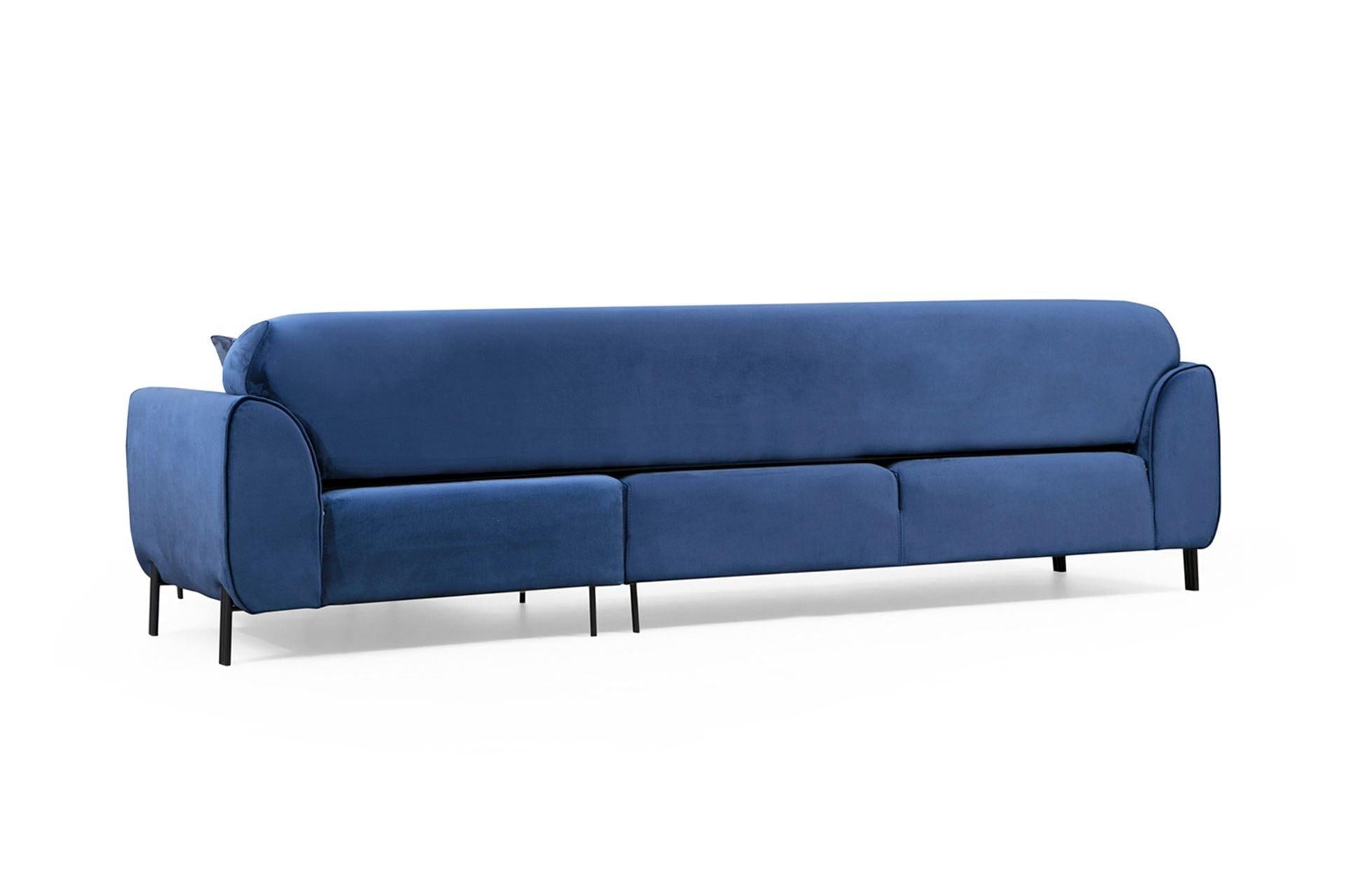 Diana Corner Sofa Blue#4 - Duraster
