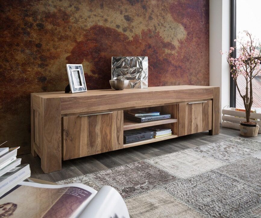 Eternal Modern Acacia wood TV Unit #4 - Duraster