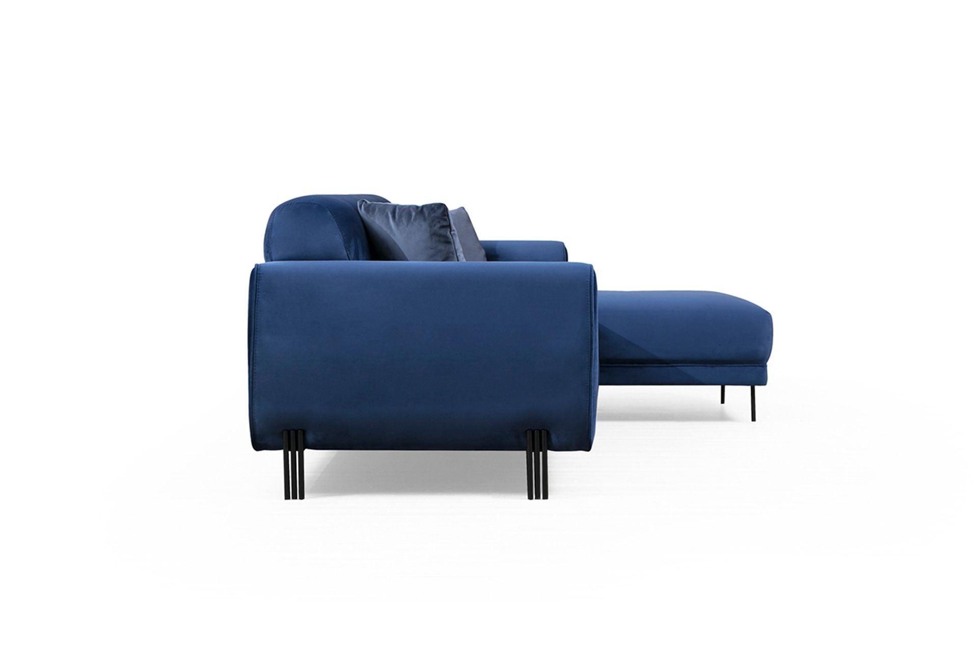 Diana Corner Sofa Blue#4 - Duraster