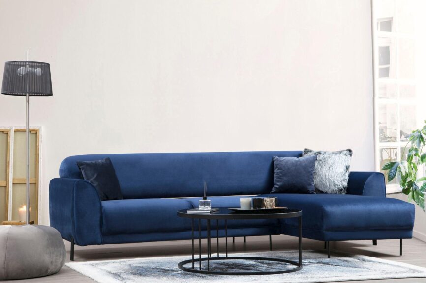 Diana Corner Sofa Blue#4 - Duraster