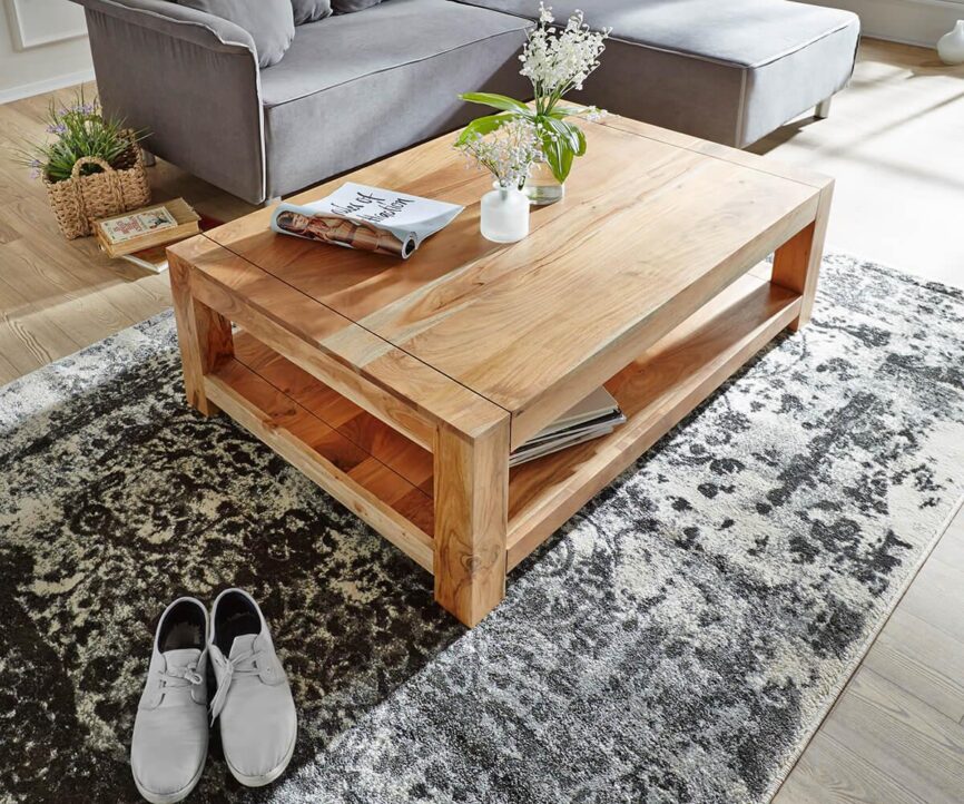 Eternal Modern Acacia Selves Coffee Table #5 - Duraster