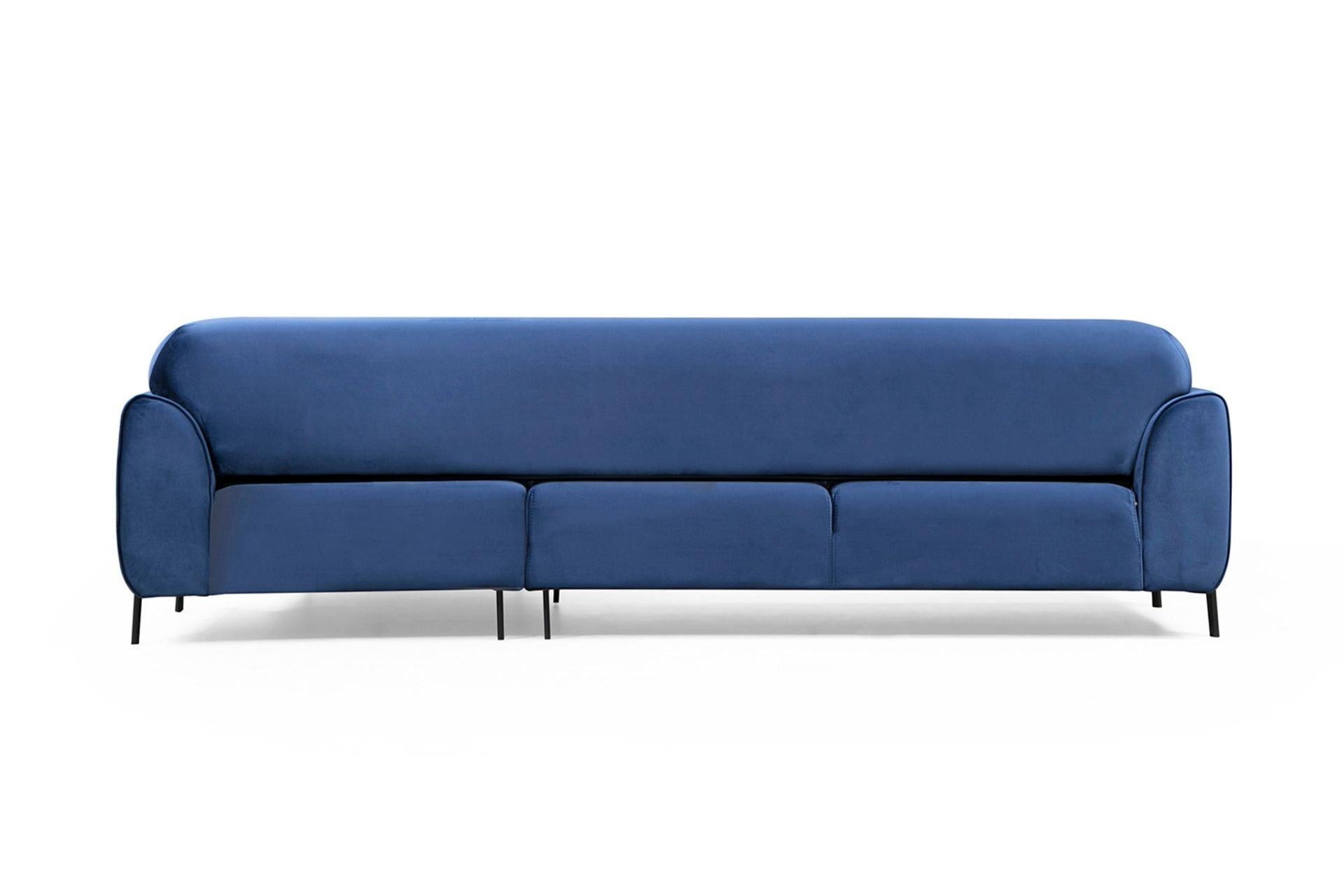 Diana Corner Sofa Blue#4 - Duraster