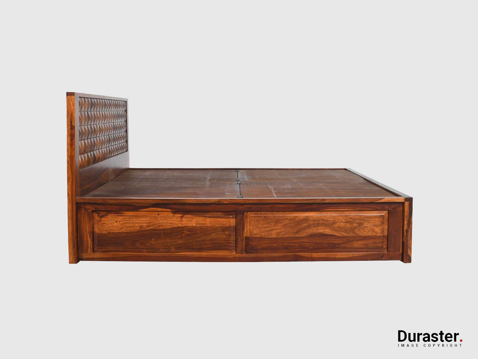 Duraster Aristocrat Solid Sheesham Wood Storage King Size Bed #8 - Image 5