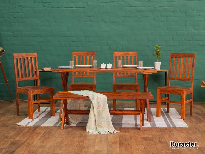 Aristocrat Solid Wood Dining Table Set 6 Seater