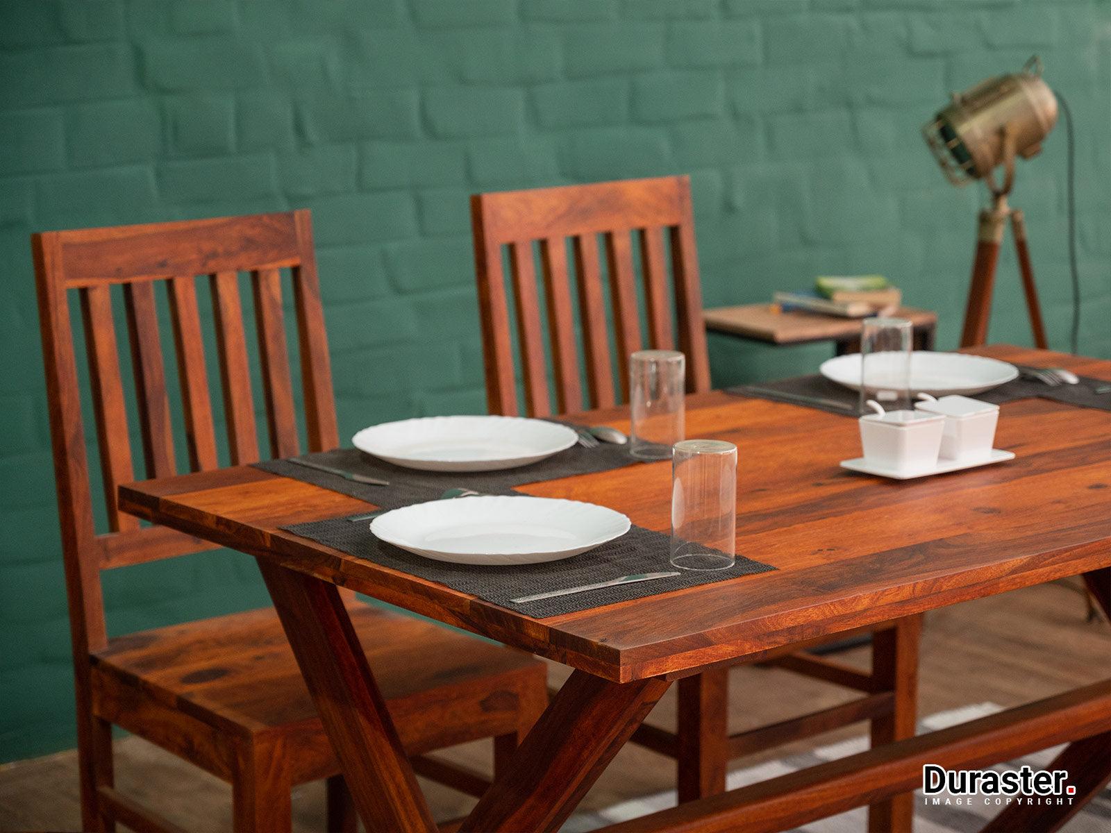 Aristocrat Solid Wood Dining Table Set 6 Seater