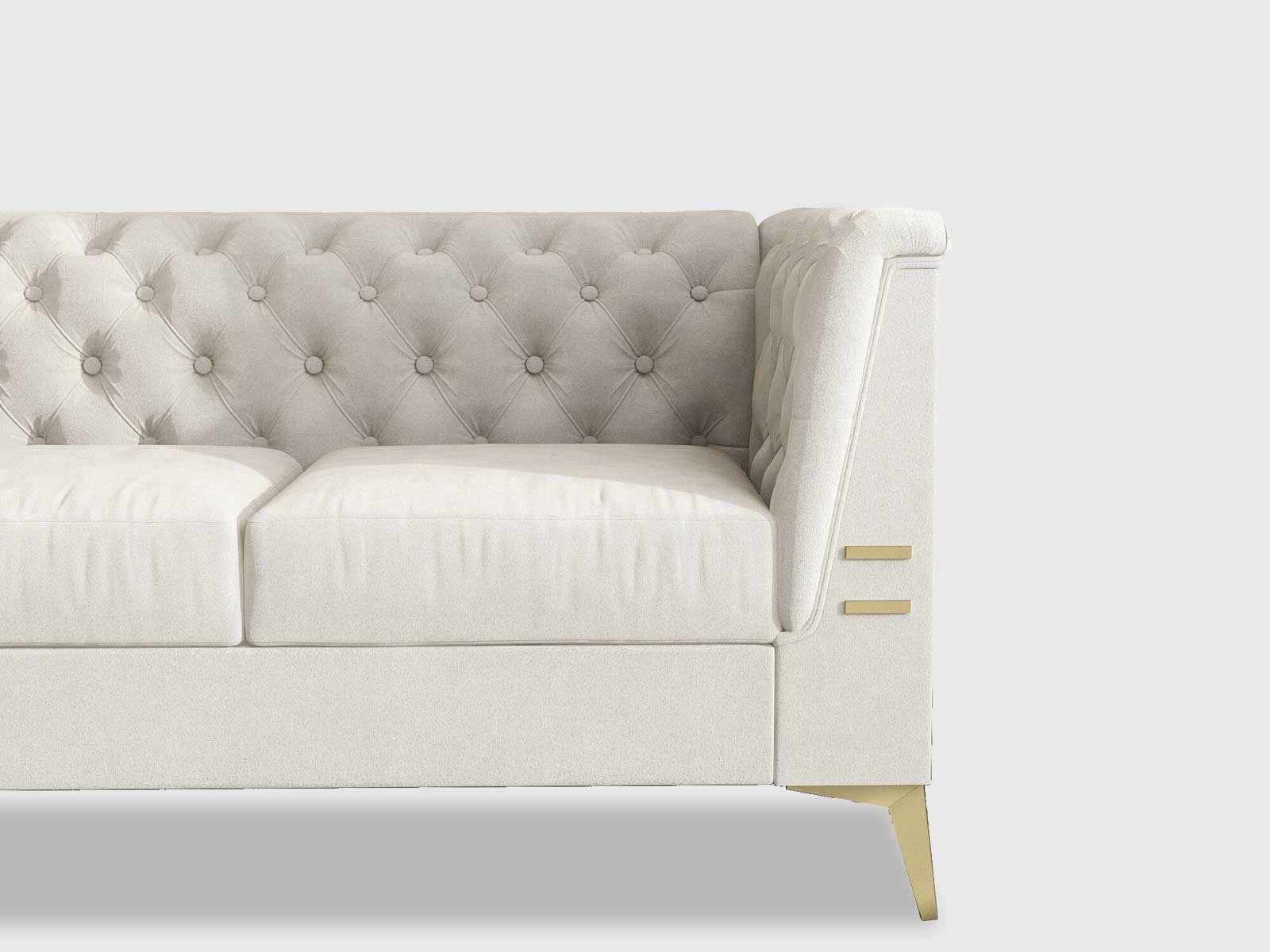 Duraster Chesterfield Premium Fabric Sofa #75 - Image 3