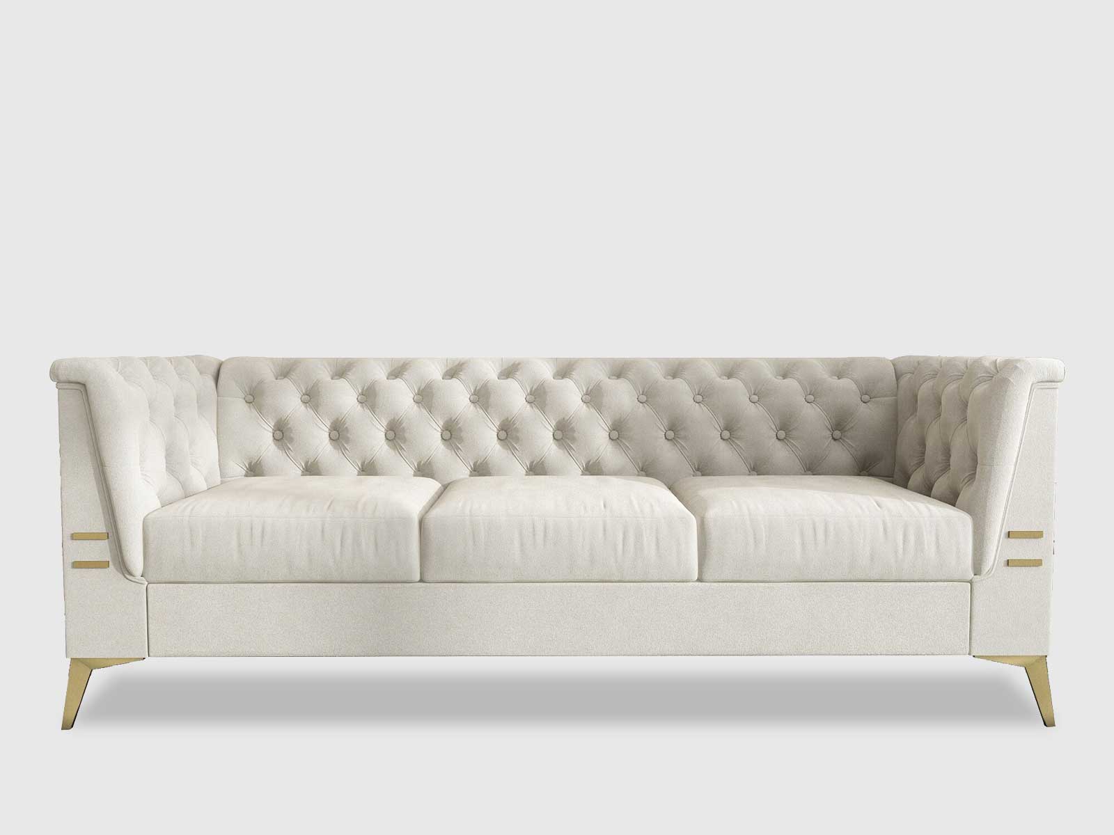 Duraster Chesterfield Premium Fabric Sofa #75 - Image 2