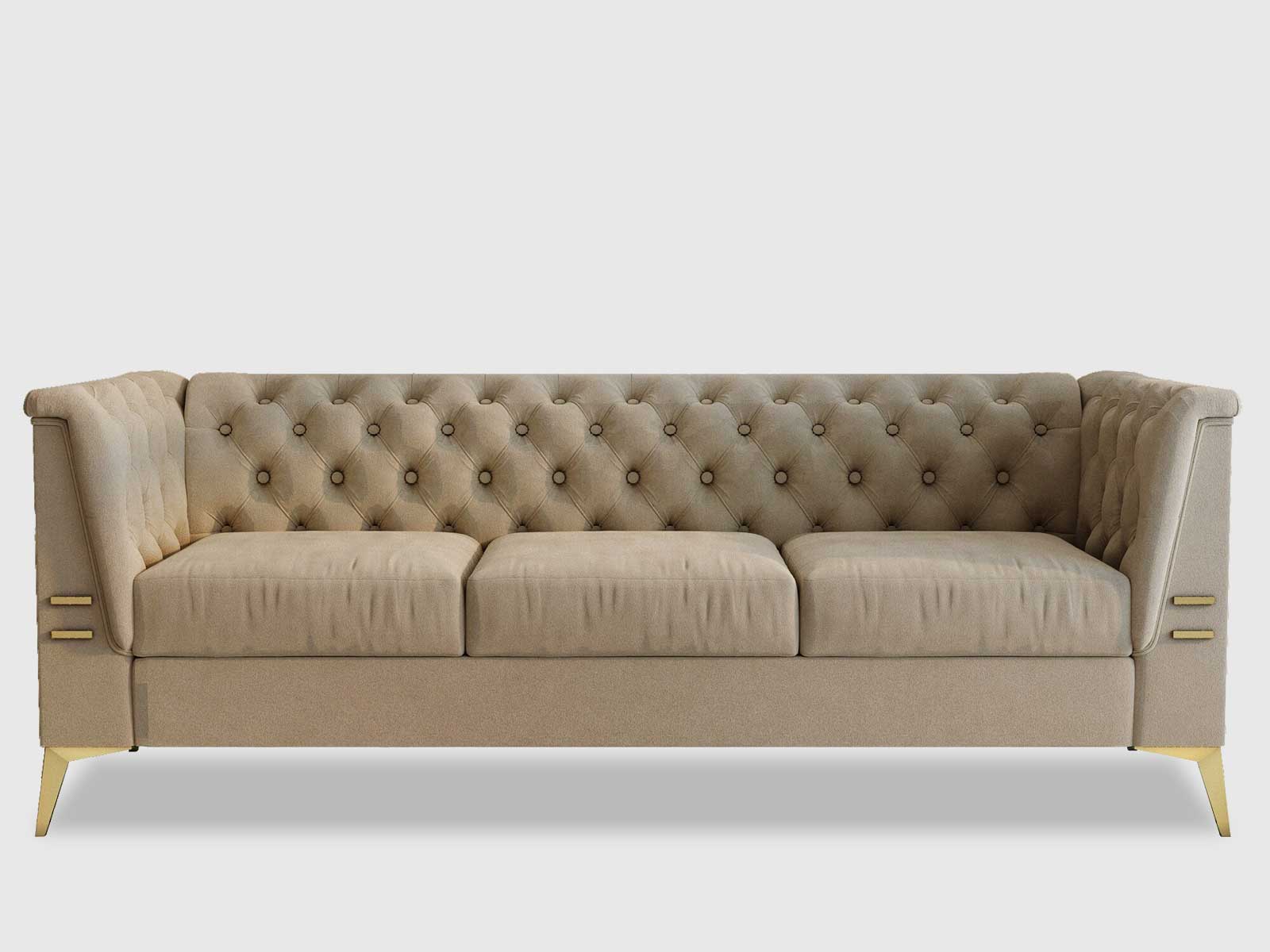 Duraster Chesterfield Premium Fabric Sofa #73 - Image 2