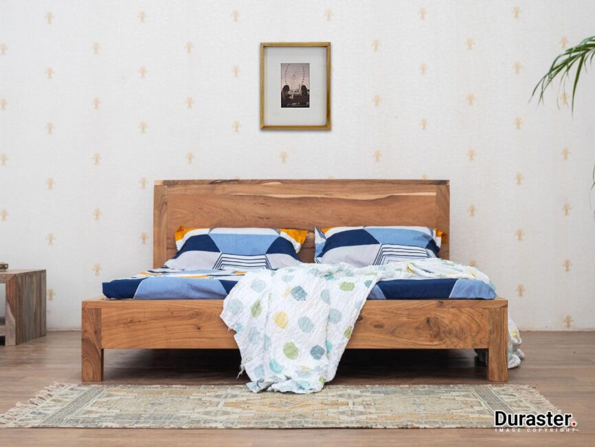 Eternal Minimalist Acacia Wood Bed #1 - Duraster