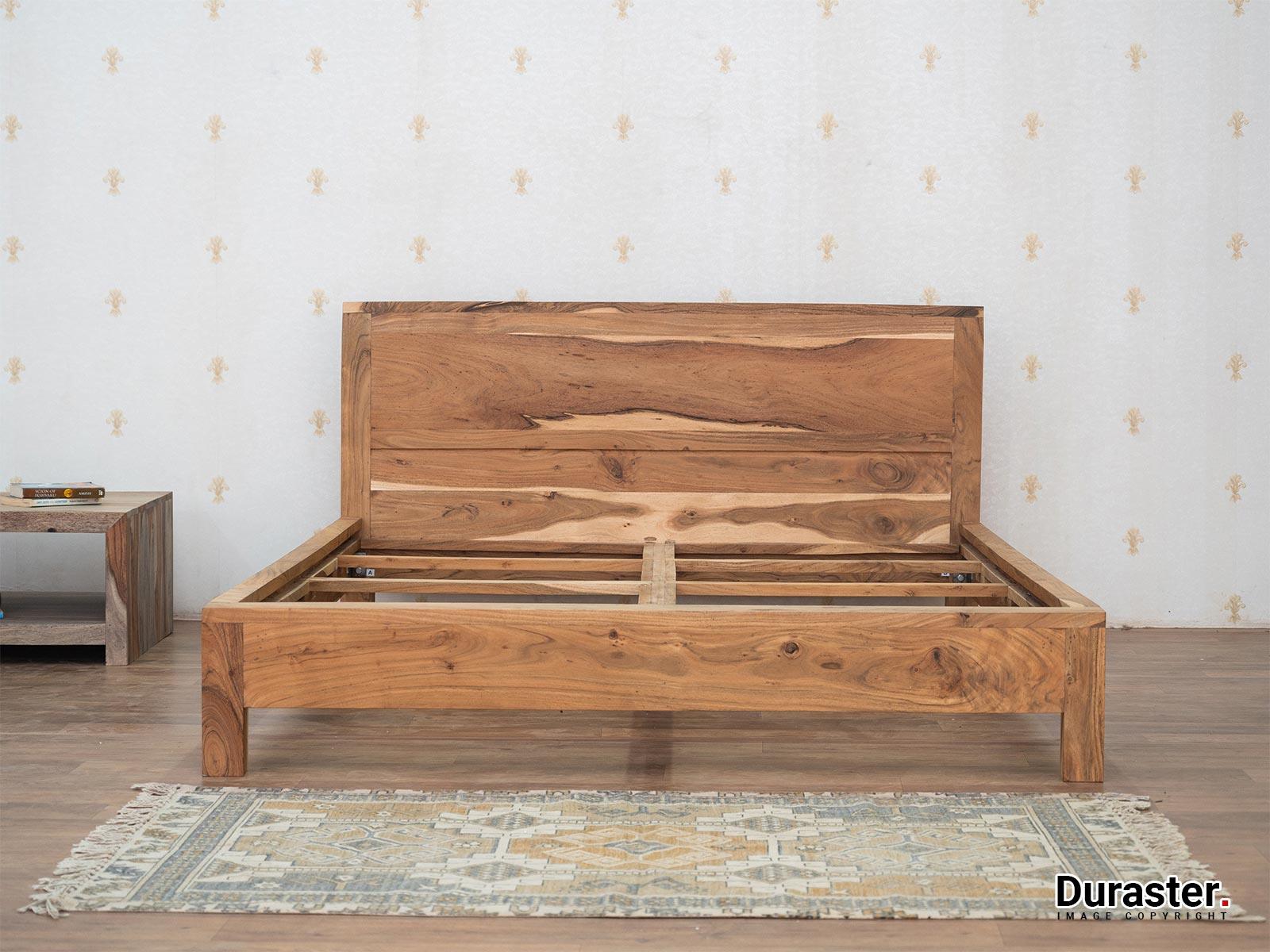 Eternal Minimalist Acacia Wood Bed #1 - Duraster