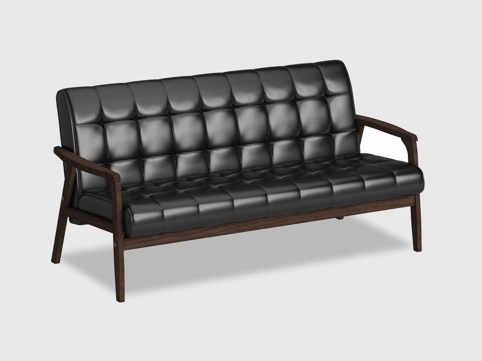 Duraster Chesterfield Two Seater Leather Sofa #83 - Image 2