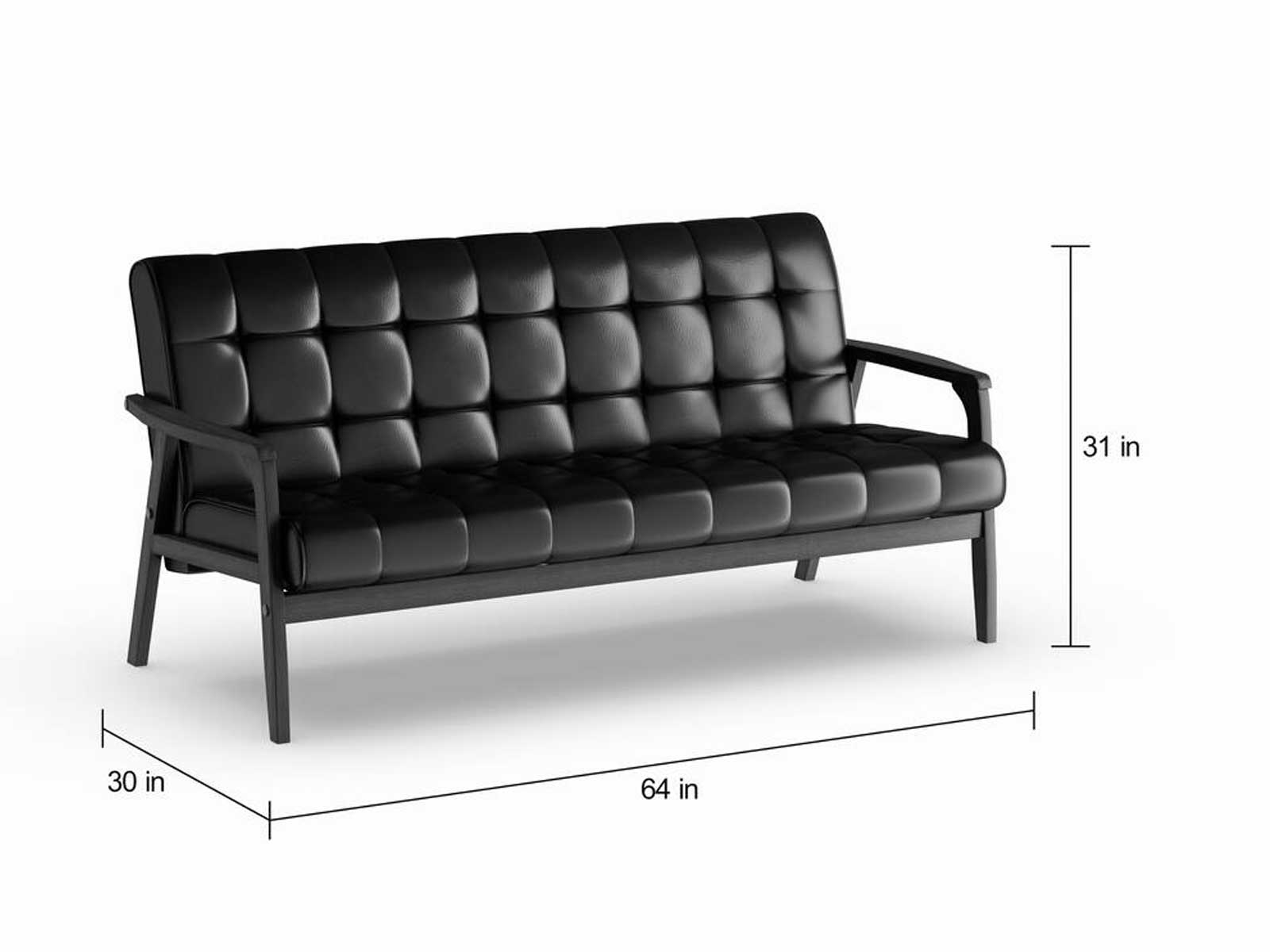 Duraster Chesterfield Two Seater Leather Sofa #83 - Image 5