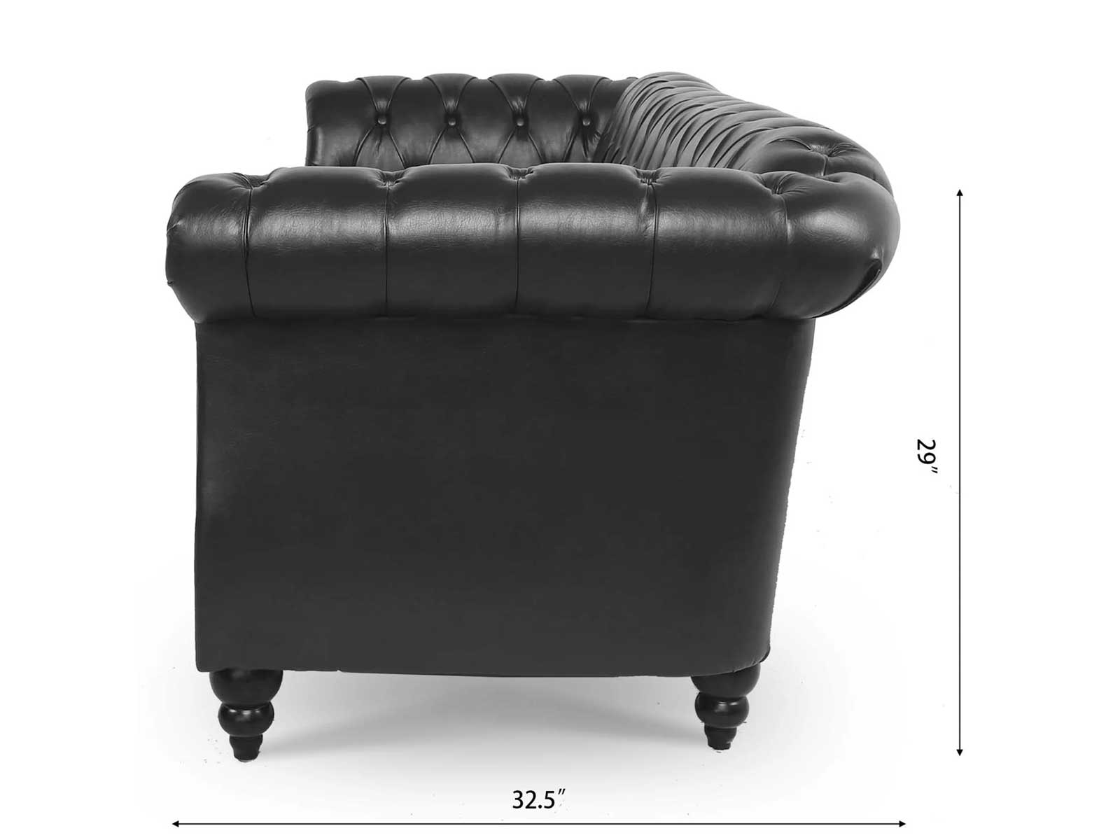 Duraster Chesterfield Traditional Three Seater Sofas #62 - Image 6