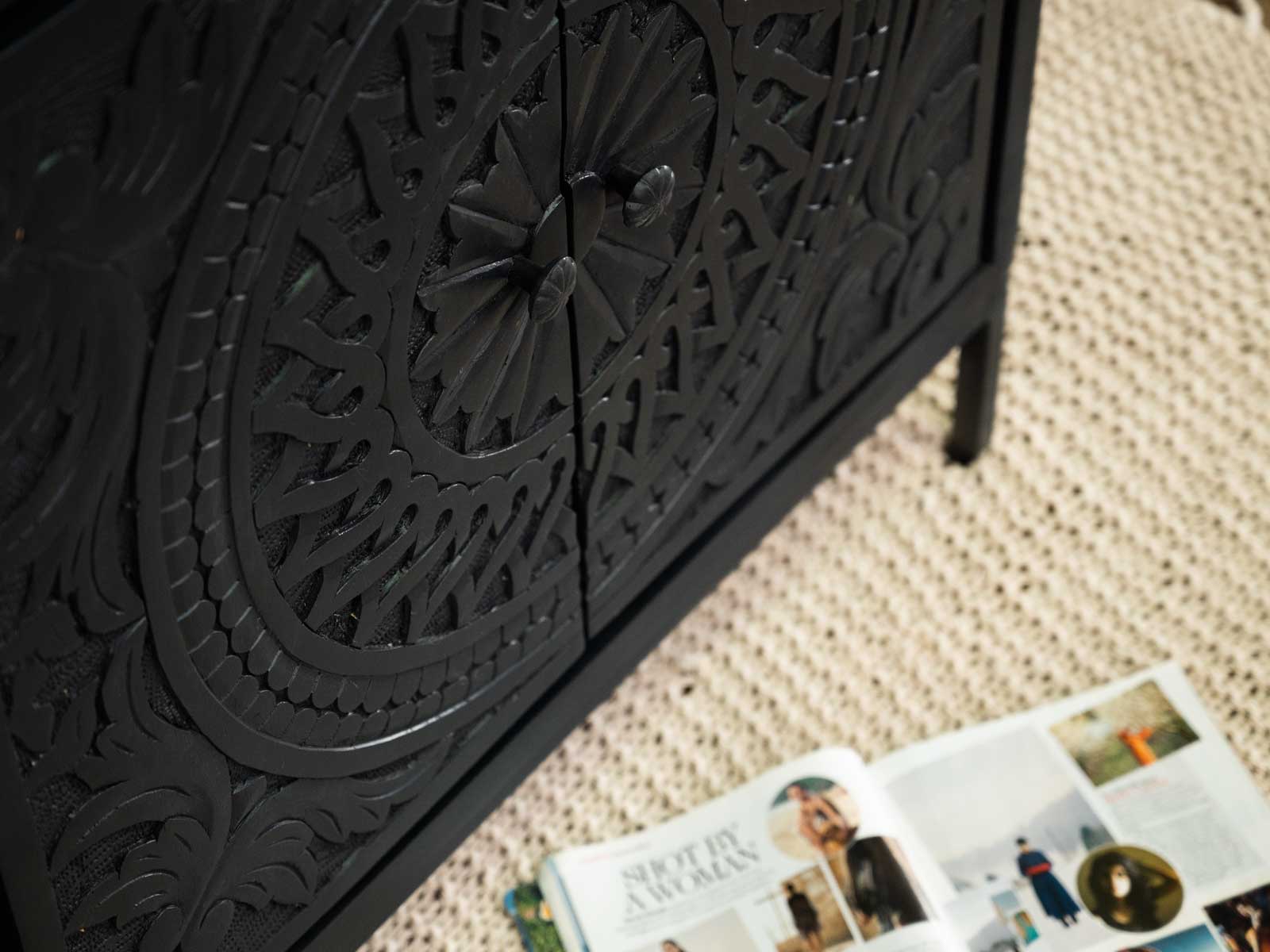 Duraster Black Marina Solid Wood Sideboard #2 - Image 4