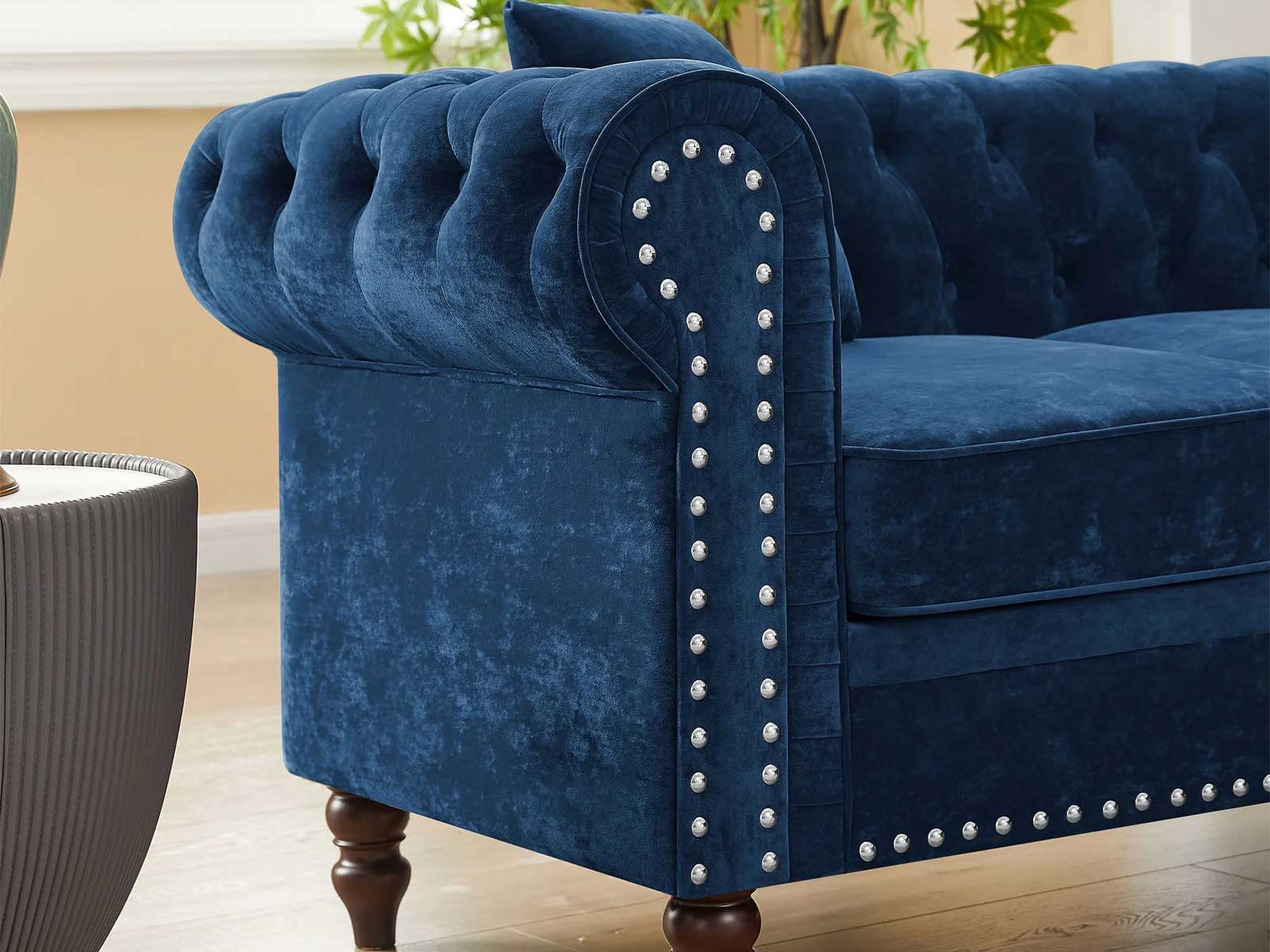 Duraster Chesterfield Vintage Sectional Sofa #60 - Image 7