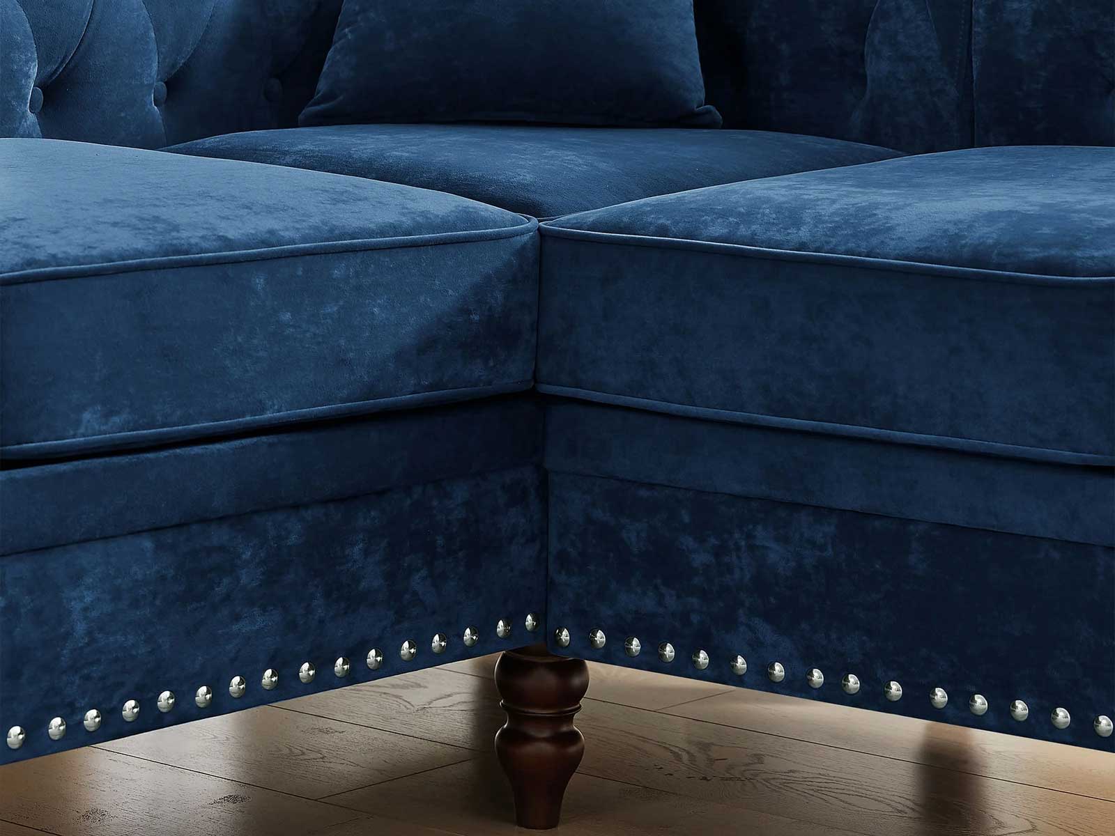 Duraster Chesterfield Vintage Sectional Sofa #60 - Image 8