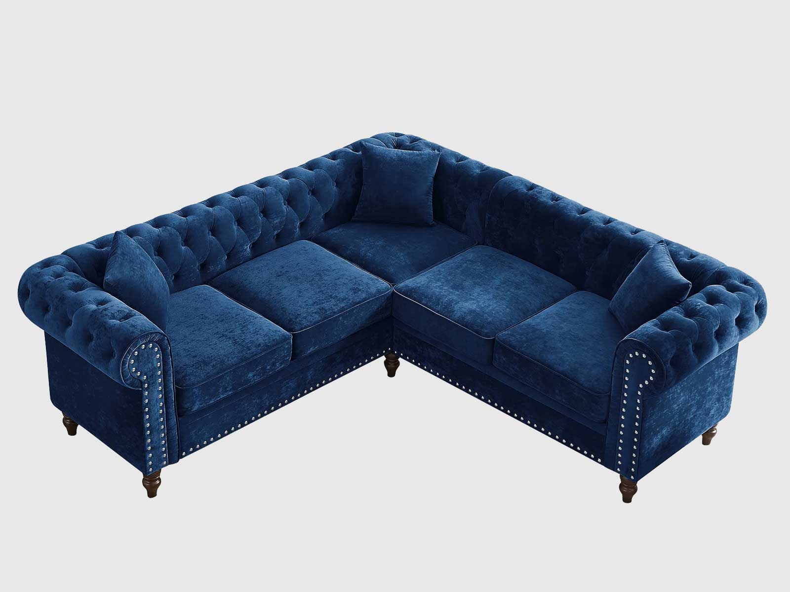 Duraster Chesterfield Vintage Sectional Sofa #60 - Image 6