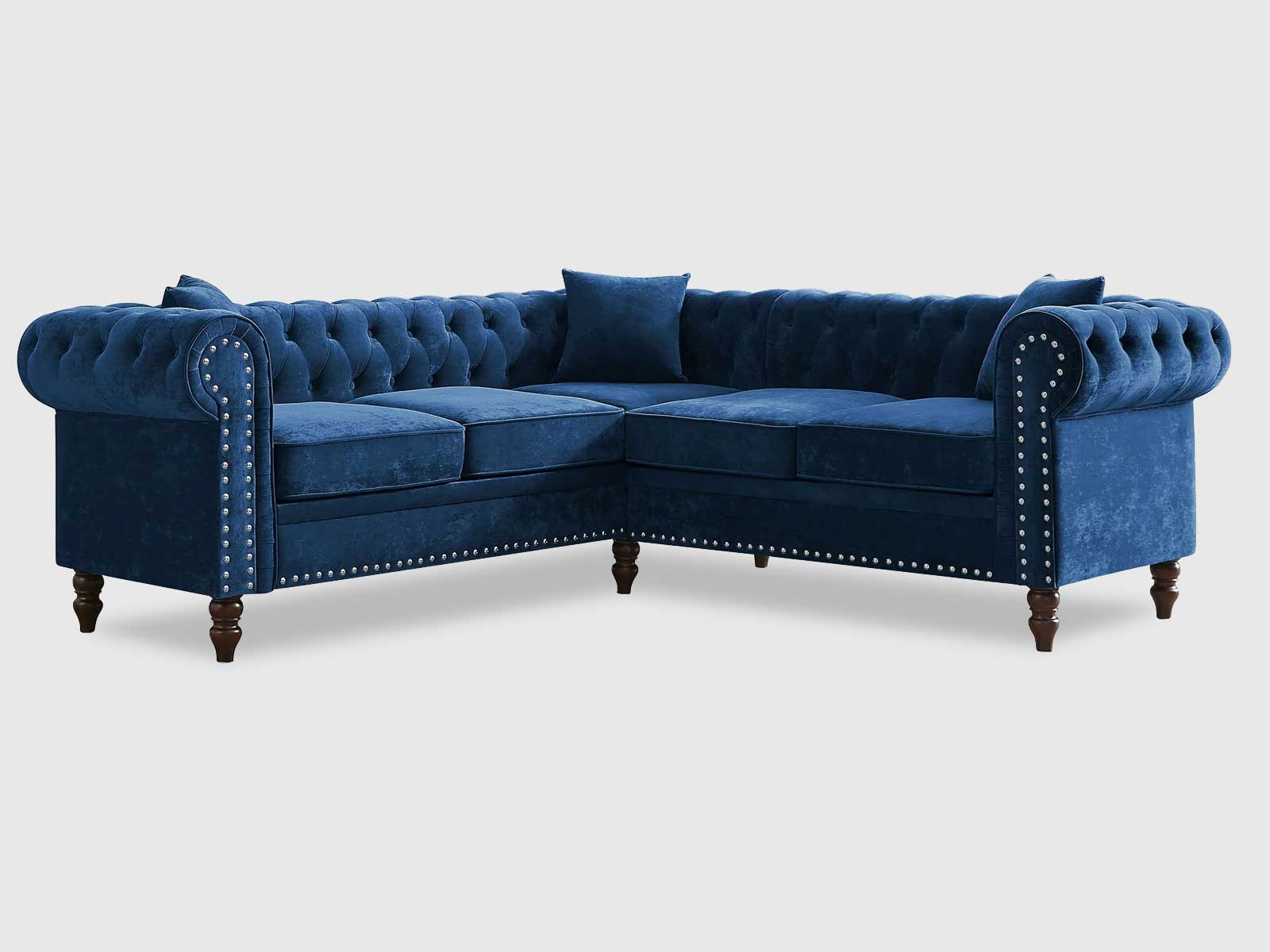 Duraster Chesterfield Vintage Sectional Sofa #60 - Image 4