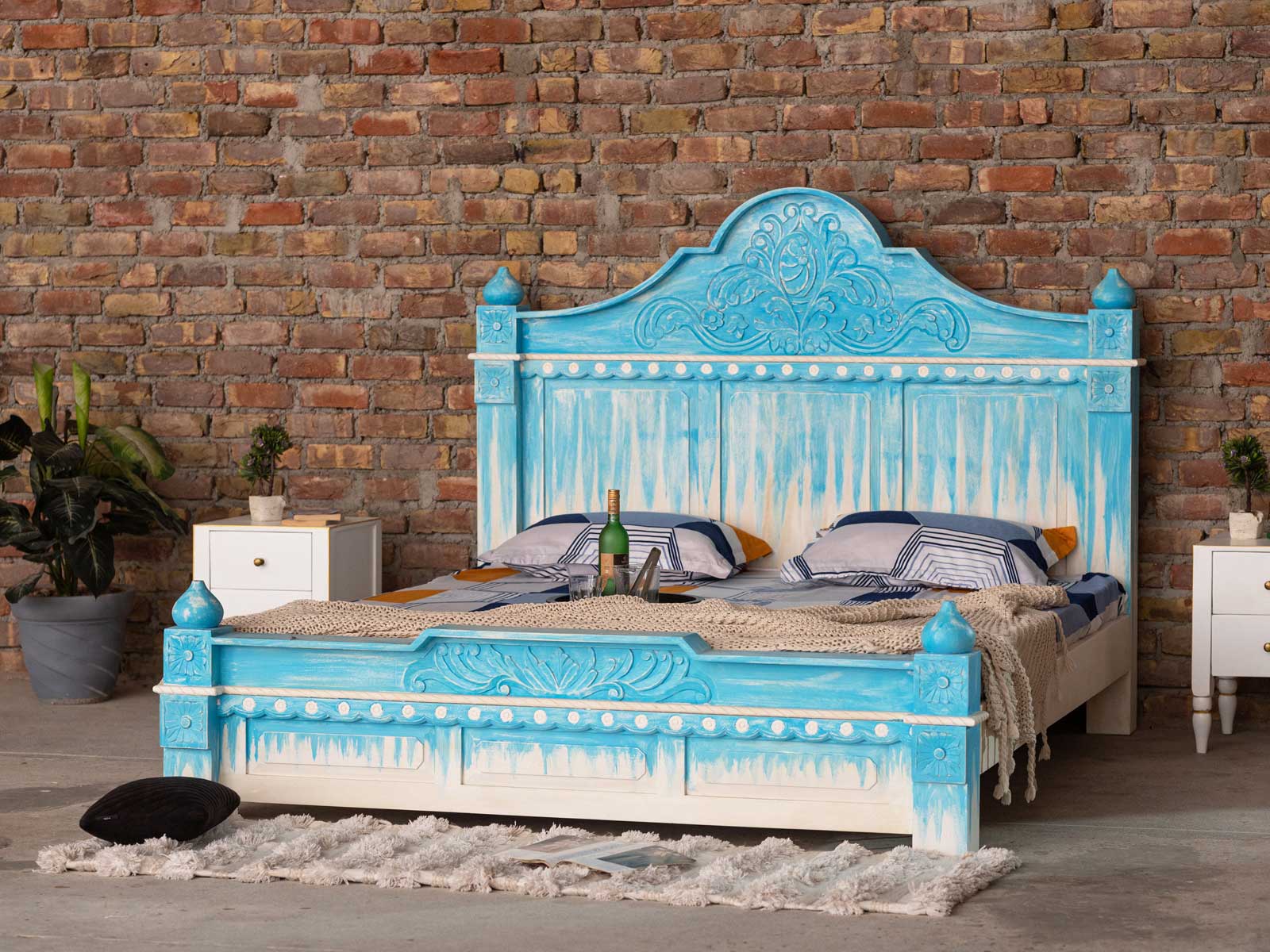 Duraster Florida Wooden King Size Bed #4 - Image 3