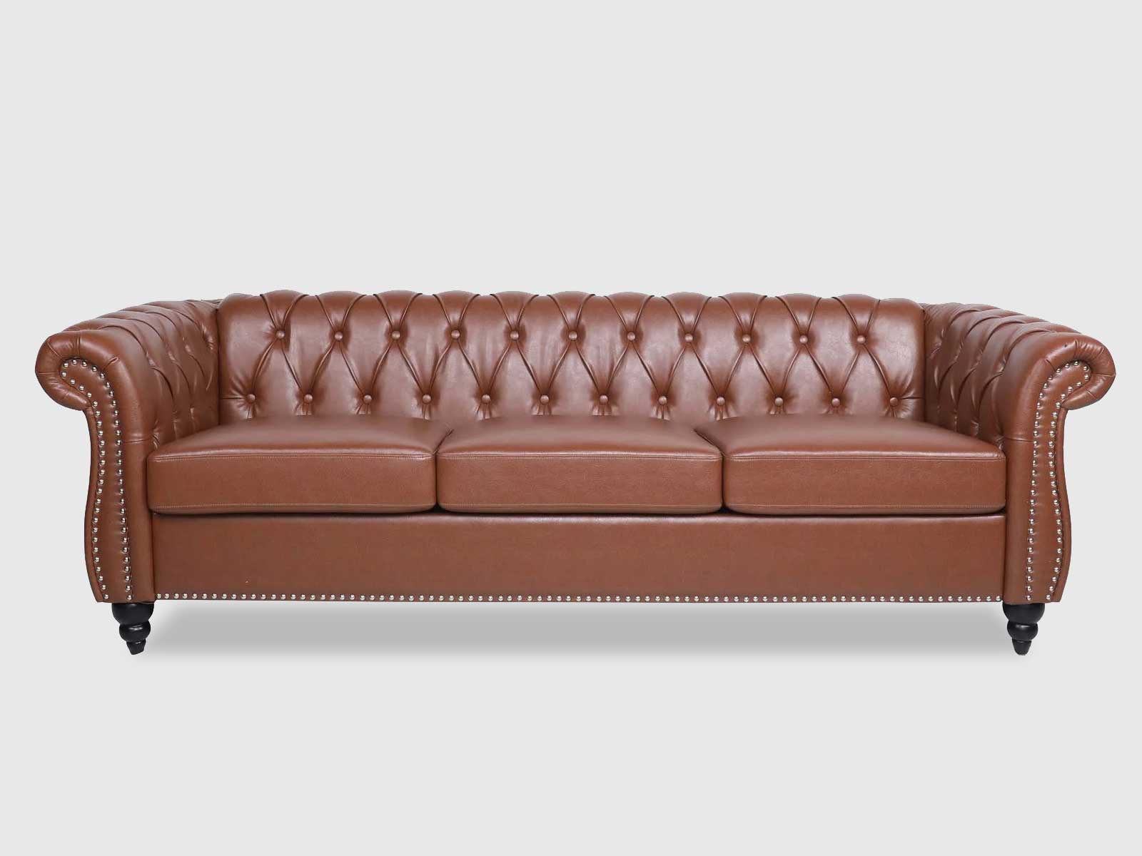 Duraster Chesterfield Traditional Three Seater Sofas #63 - Image 5