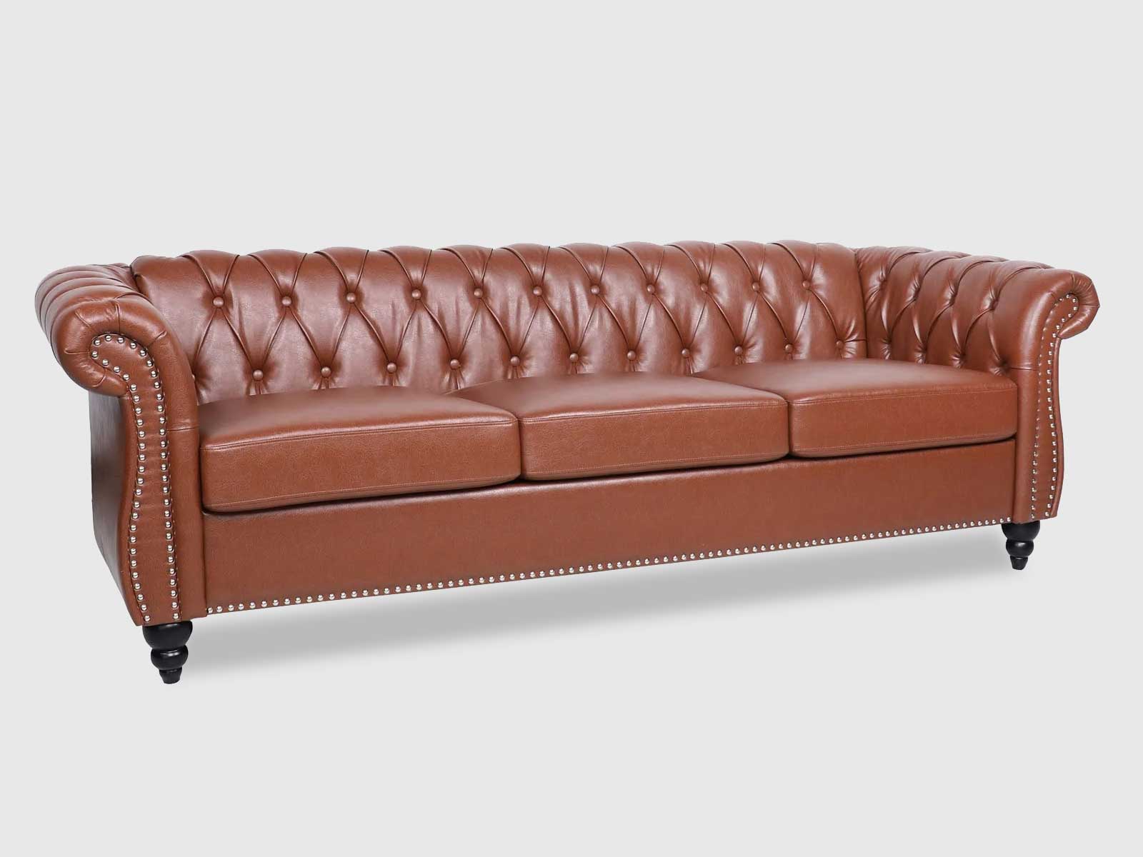 Duraster Chesterfield Traditional Three Seater Sofas #63 - Image 6
