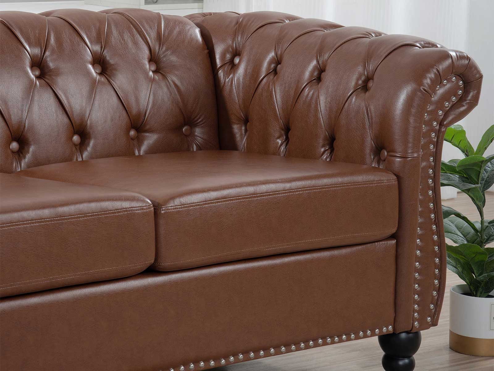 Duraster Chesterfield Traditional Three Seater Sofas #63 - Image 2