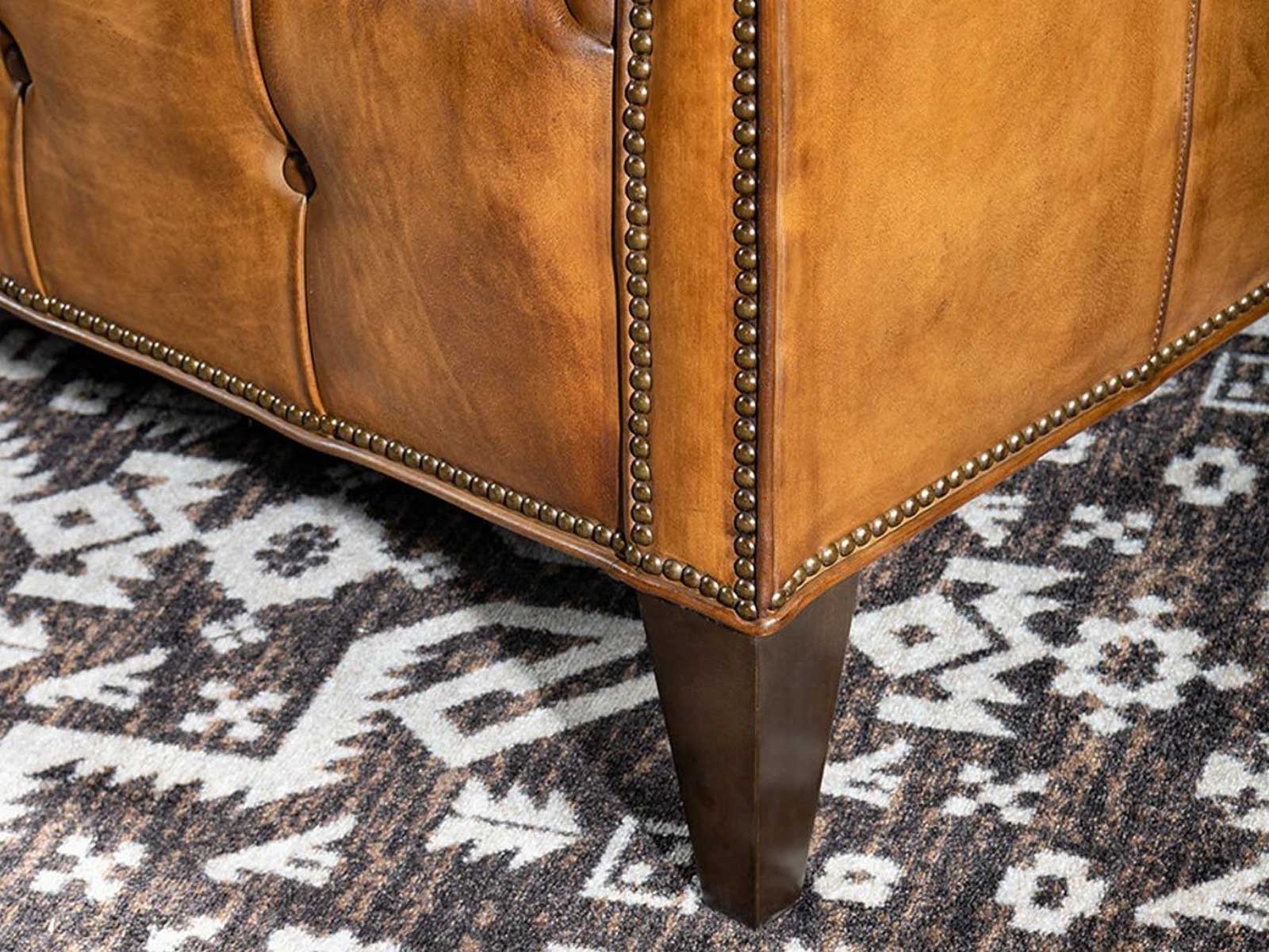 Duraster Chesterfield Traditional Three Seater Sofa (Caramel Brown) #95 - Image 8