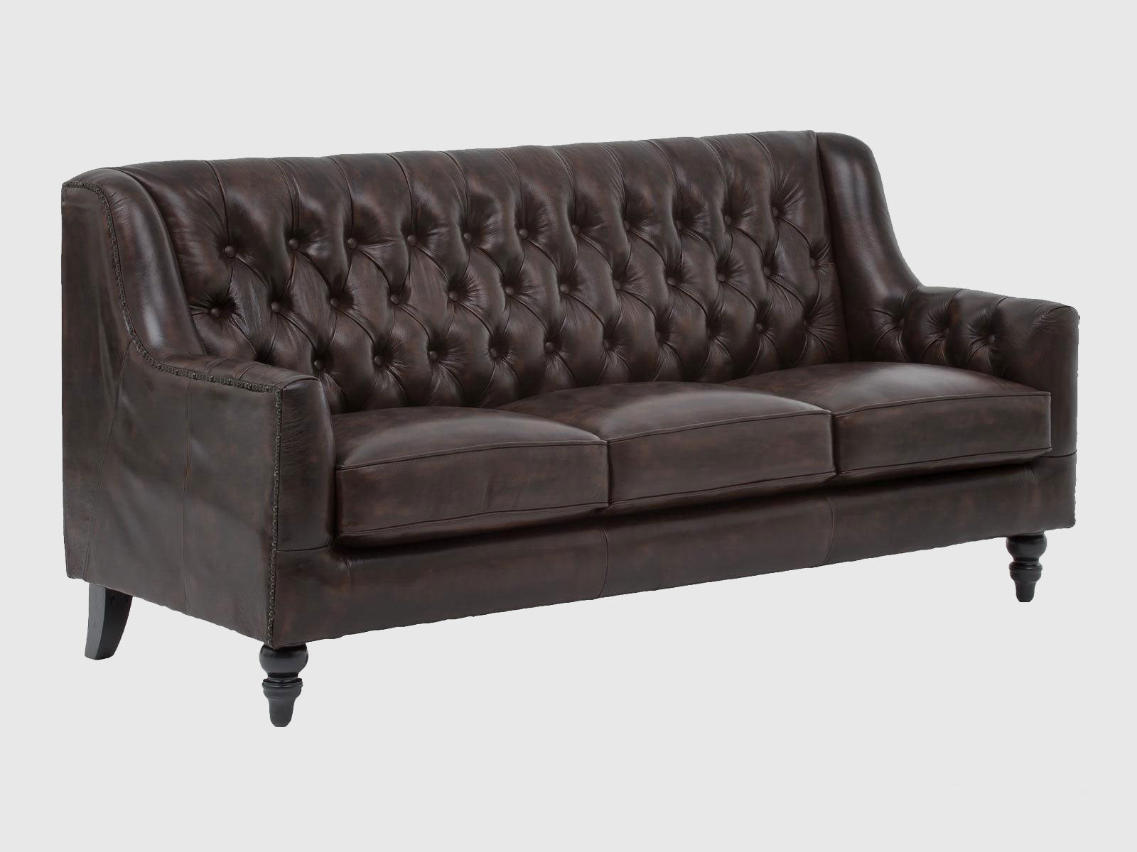Duraster Chesterfield Colonial Brown Set of Three Sofas #7 - Image 5