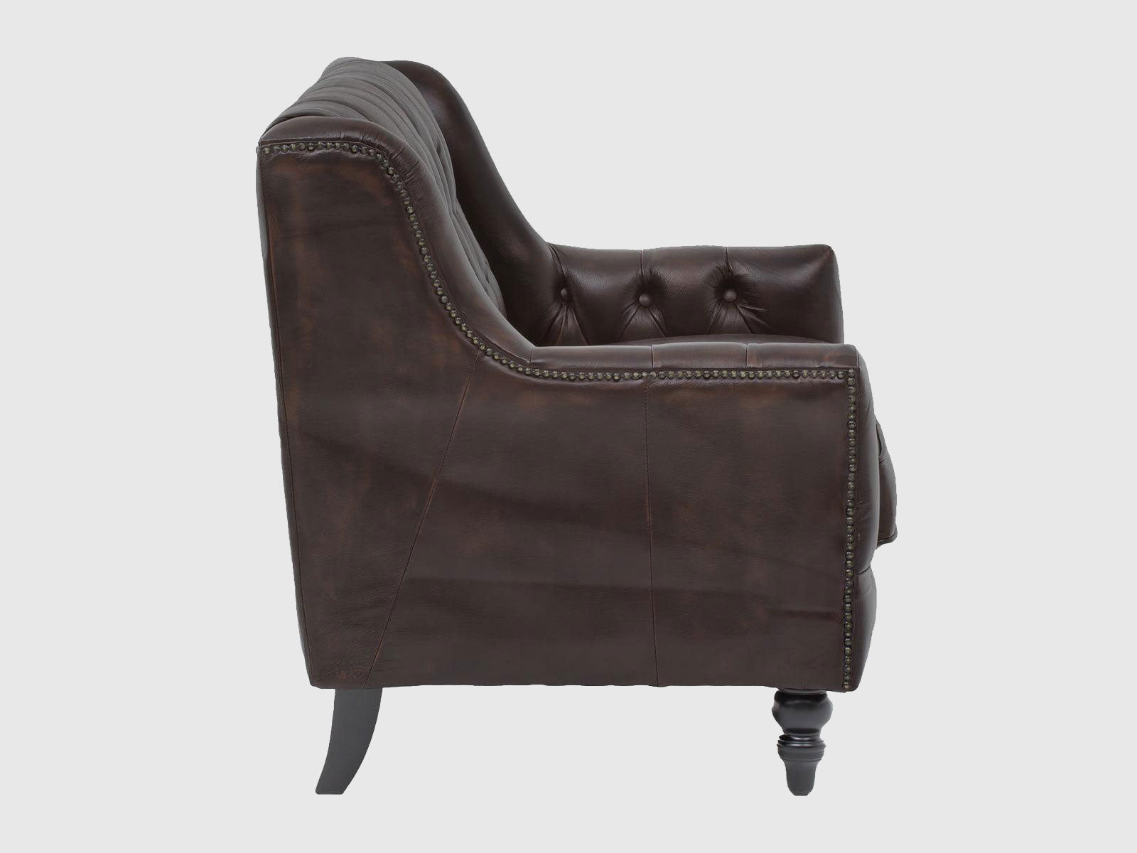 Duraster Chesterfield Colonial Brown Set of Three Sofas #7 - Image 3