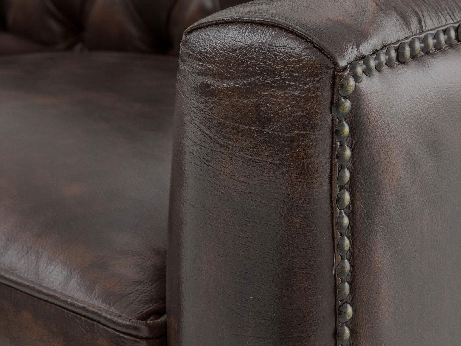 Duraster Chesterfield Colonial Brown Set of Three Sofas #7 - Image 7