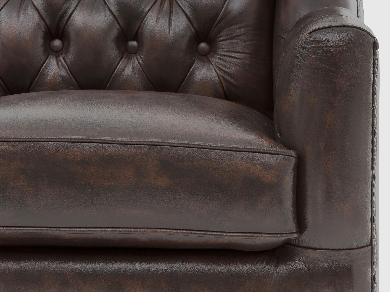 Duraster Chesterfield Colonial Brown Set of Three Sofas #7 - Image 8