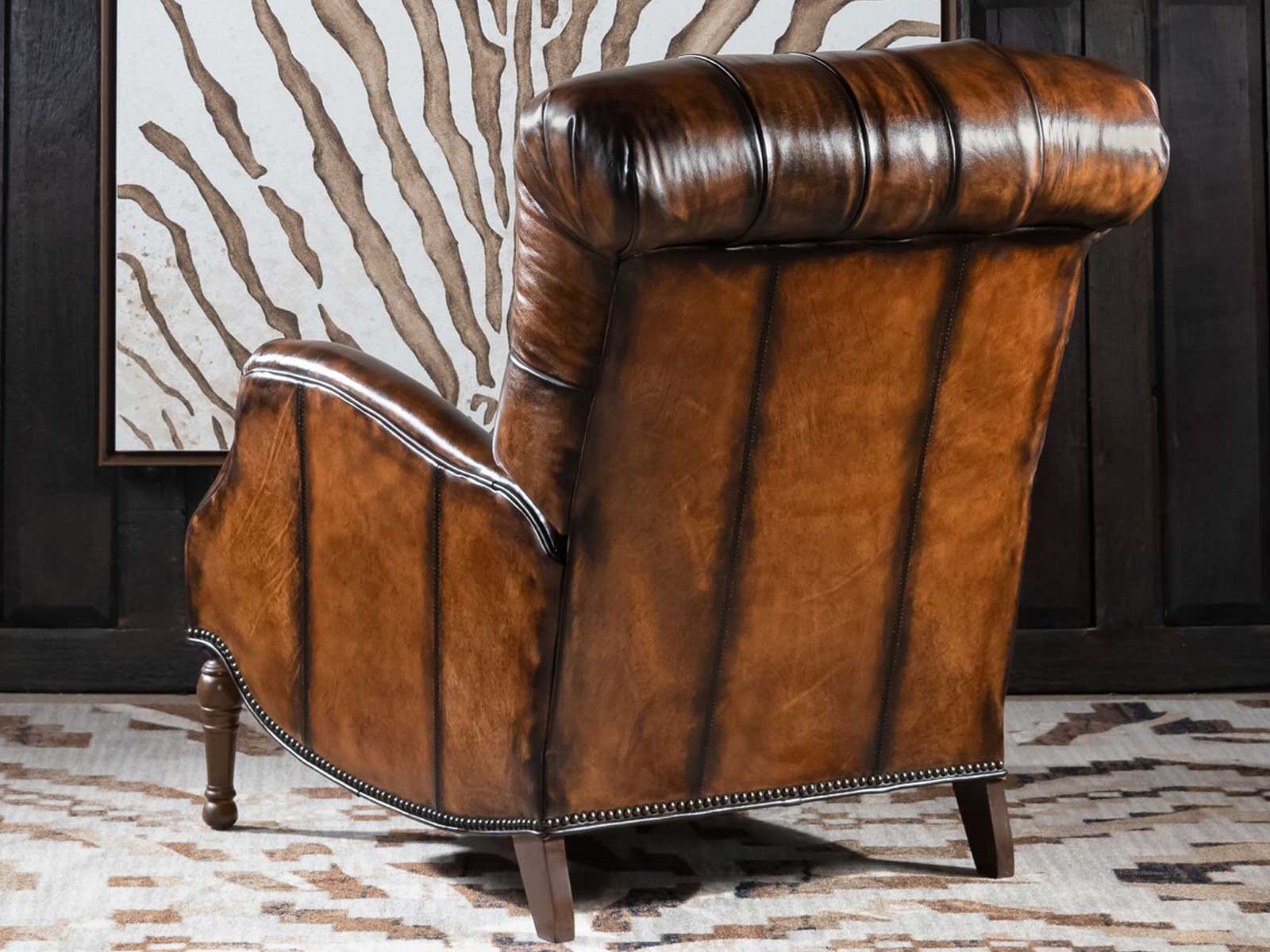Duraster Chesterfield Single Seater Leather Sofa (Chocolate Brown) #89 - Image 3