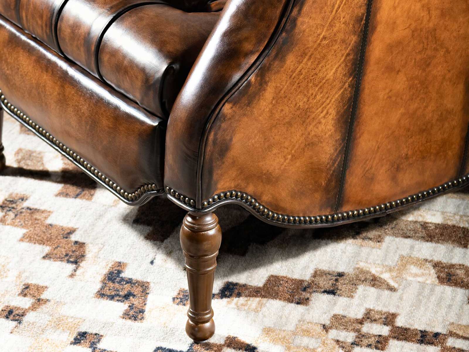 Duraster Chesterfield Single Seater Leather Sofa (Chocolate Brown) #89 - Image 6