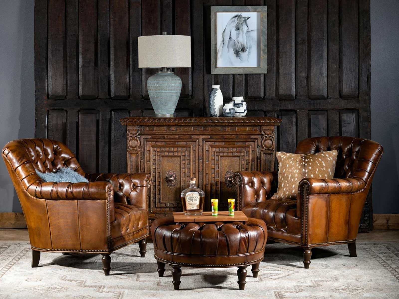 Duraster Chesterfield Single Seater Leather Sofa (Caramel Brown) #88 - Image 6