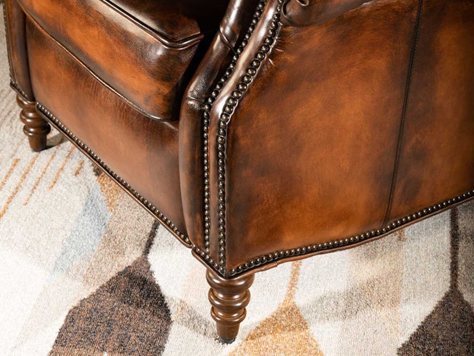 Duraster Chesterfield Single Seater Leather Sofa (Chocolate Brown) #90 - Image 5