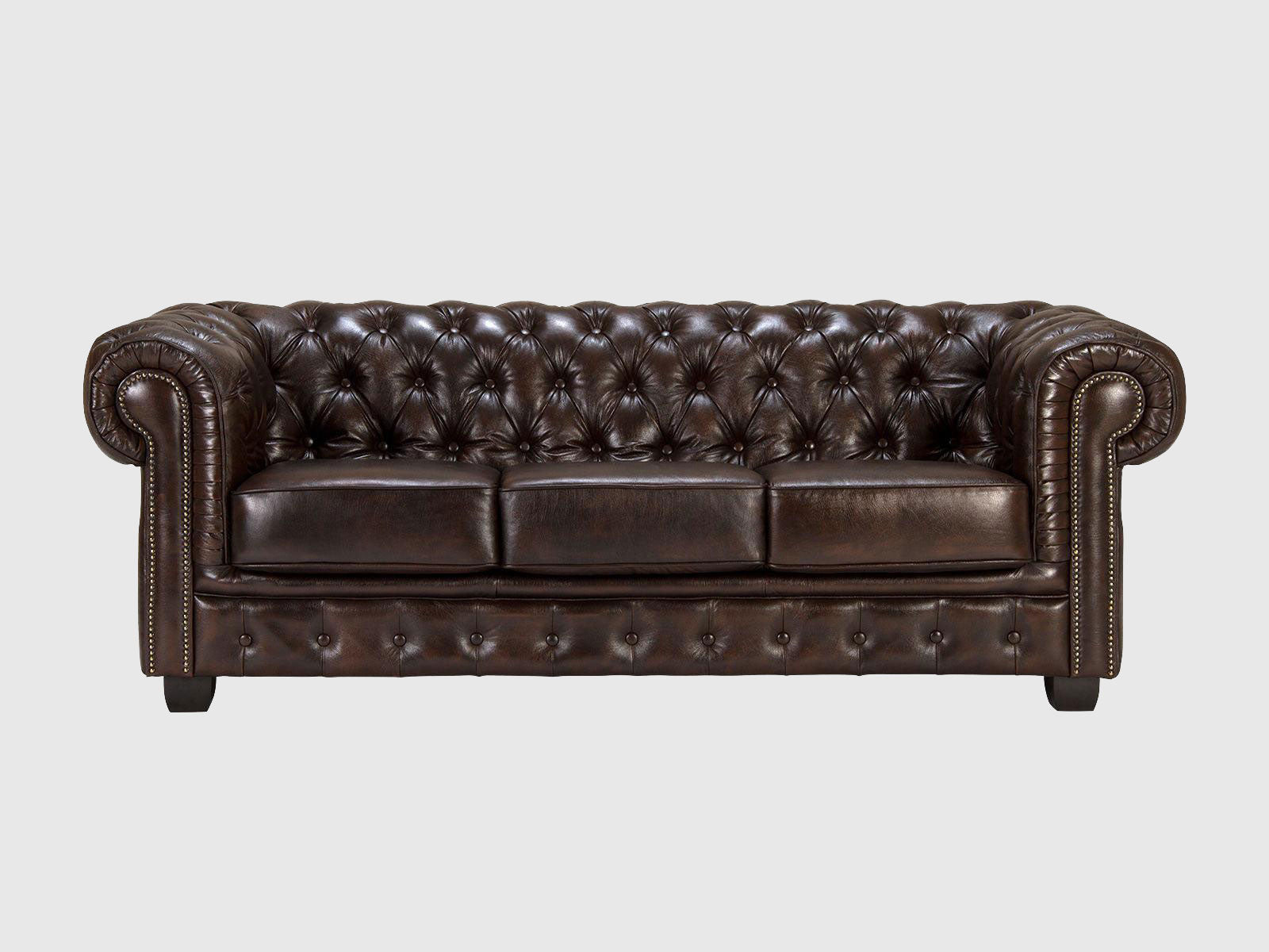 Duraster Chesterfield Traditional Set of 3 Sofas #4 - Image 4