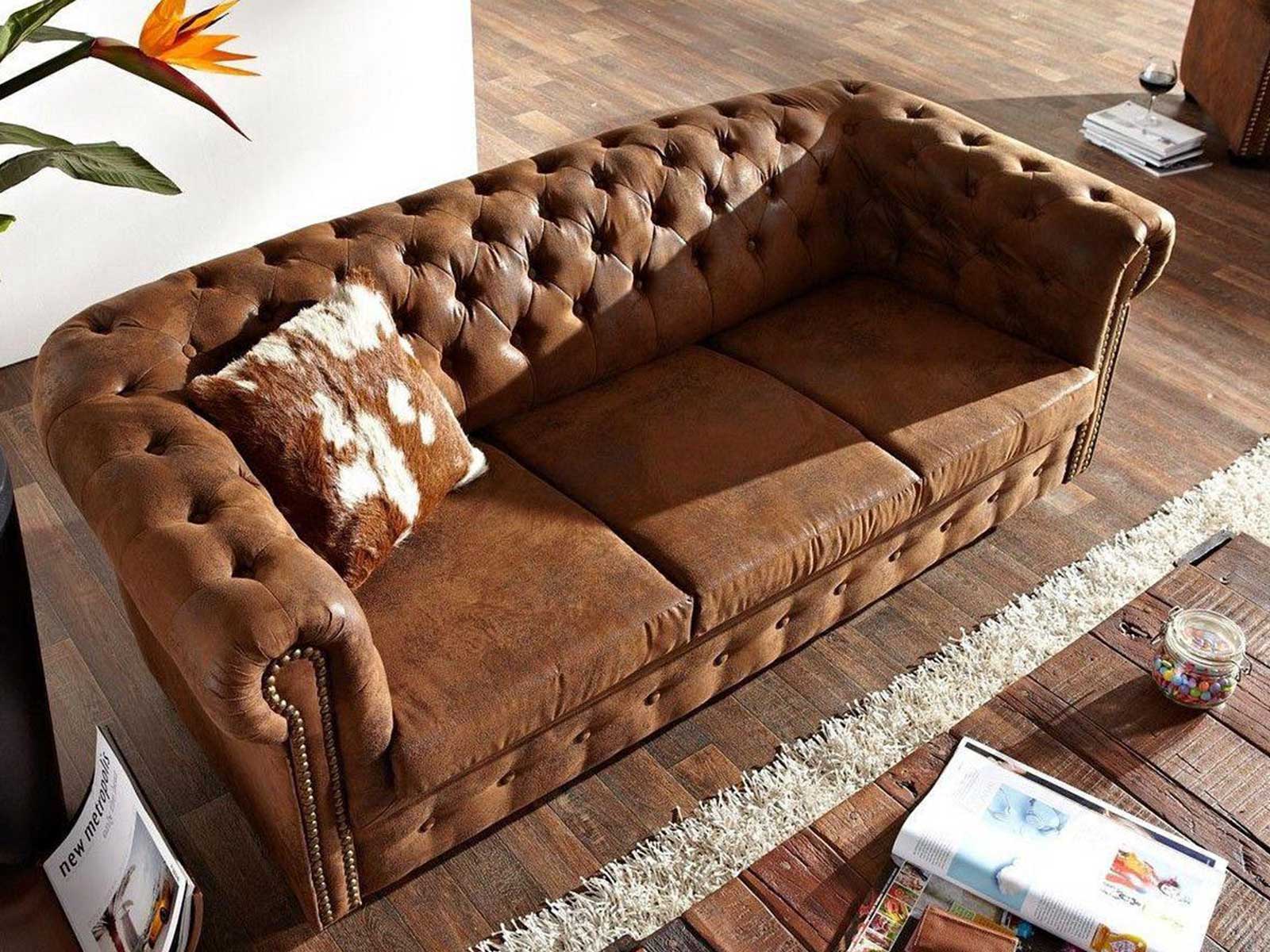 Duraster Chesterfield Vintage Three Seater Sofa #17 - Image 2