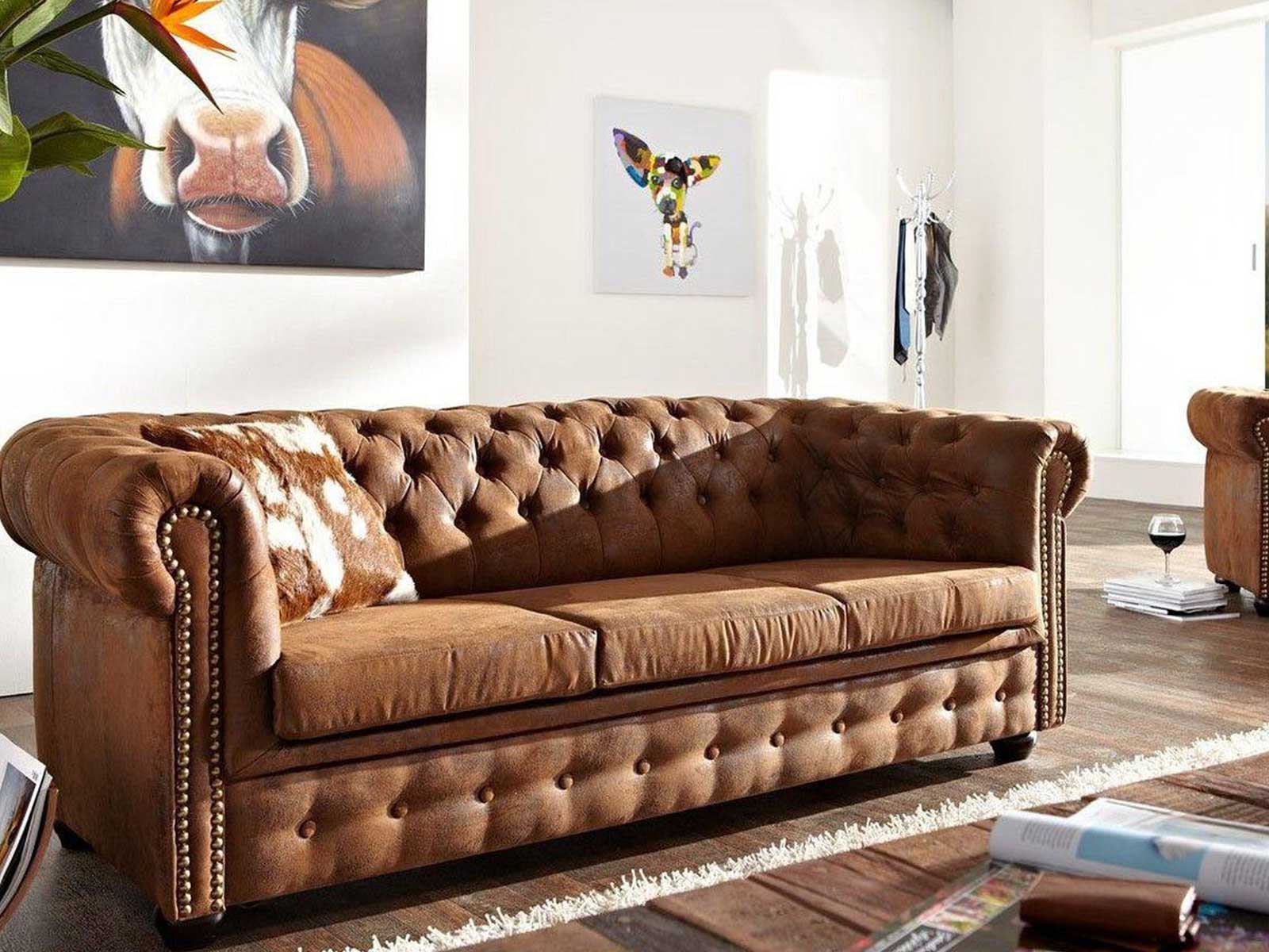 Duraster Chesterfield Vintage Three Seater Sofa #17