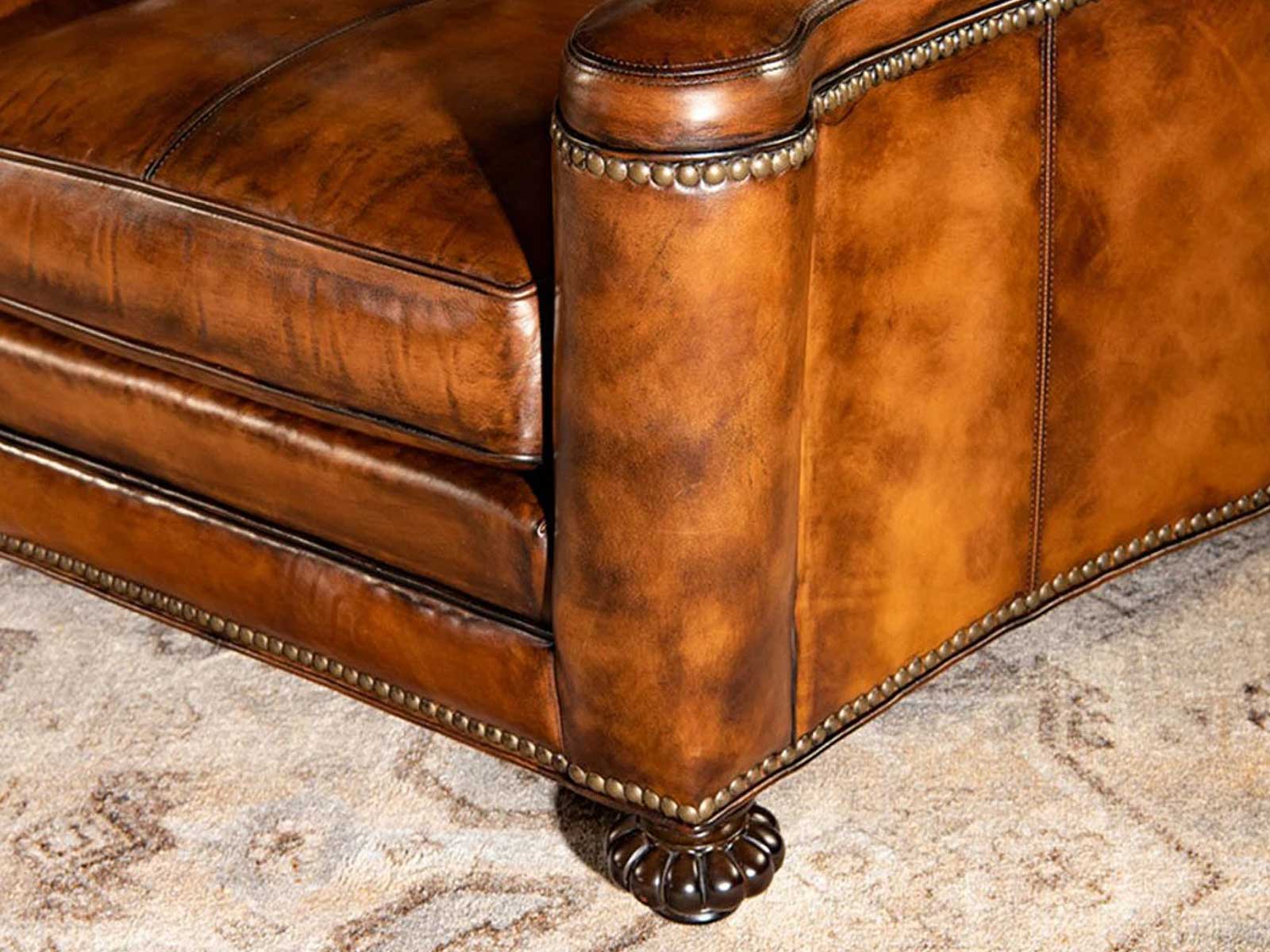 Duraster Chesterfield Traditional Three Seater Sofa (Caramel Brown) #96 - Image 8
