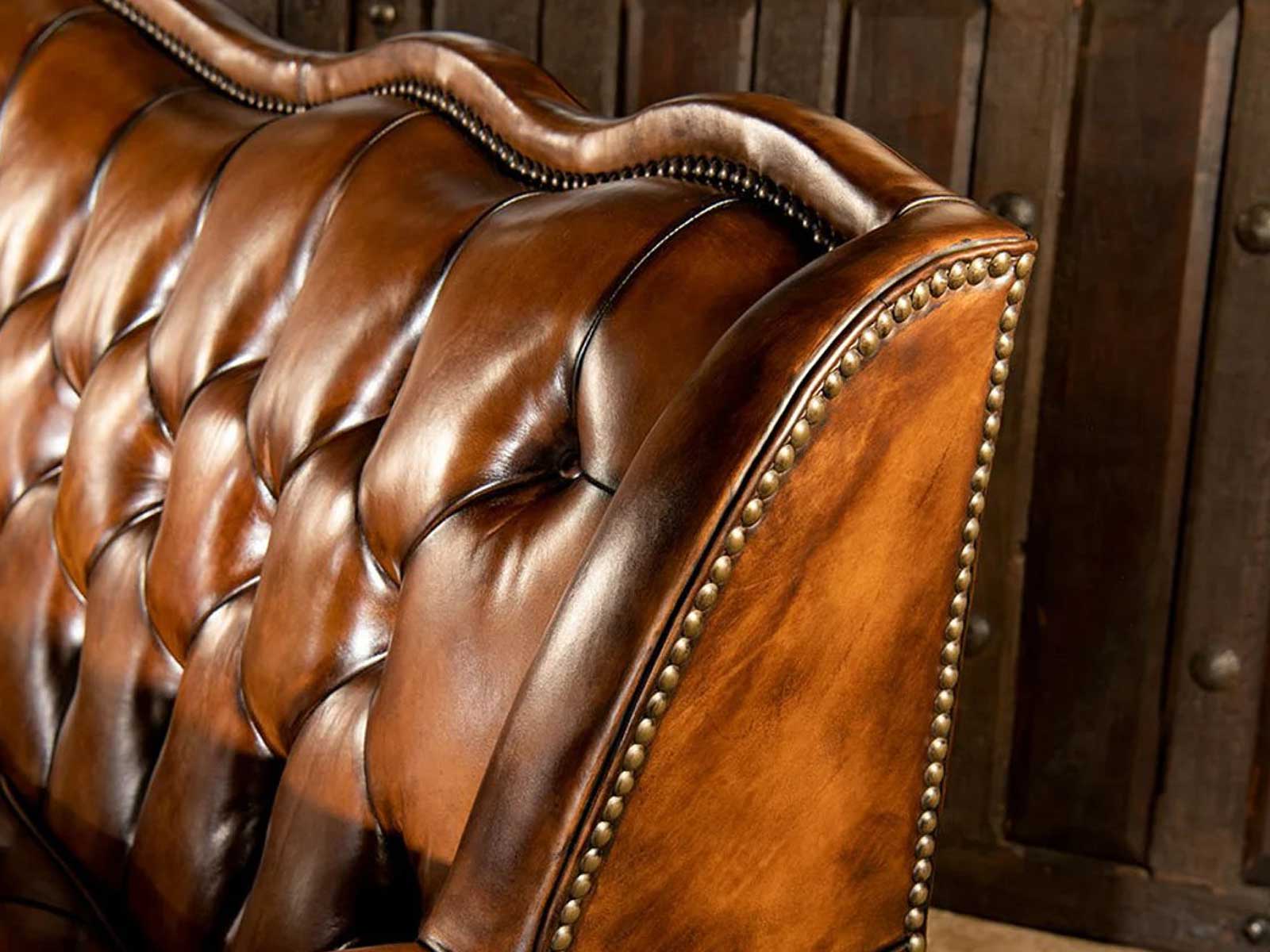 Duraster Chesterfield Traditional Three Seater Sofa (Caramel Brown) #96 - Image 6