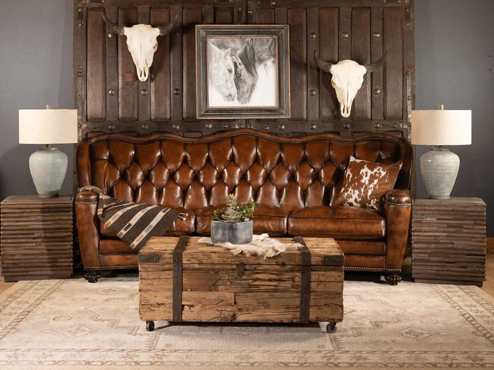 Duraster Chesterfield Traditional Three Seater Sofa (Caramel Brown) #96