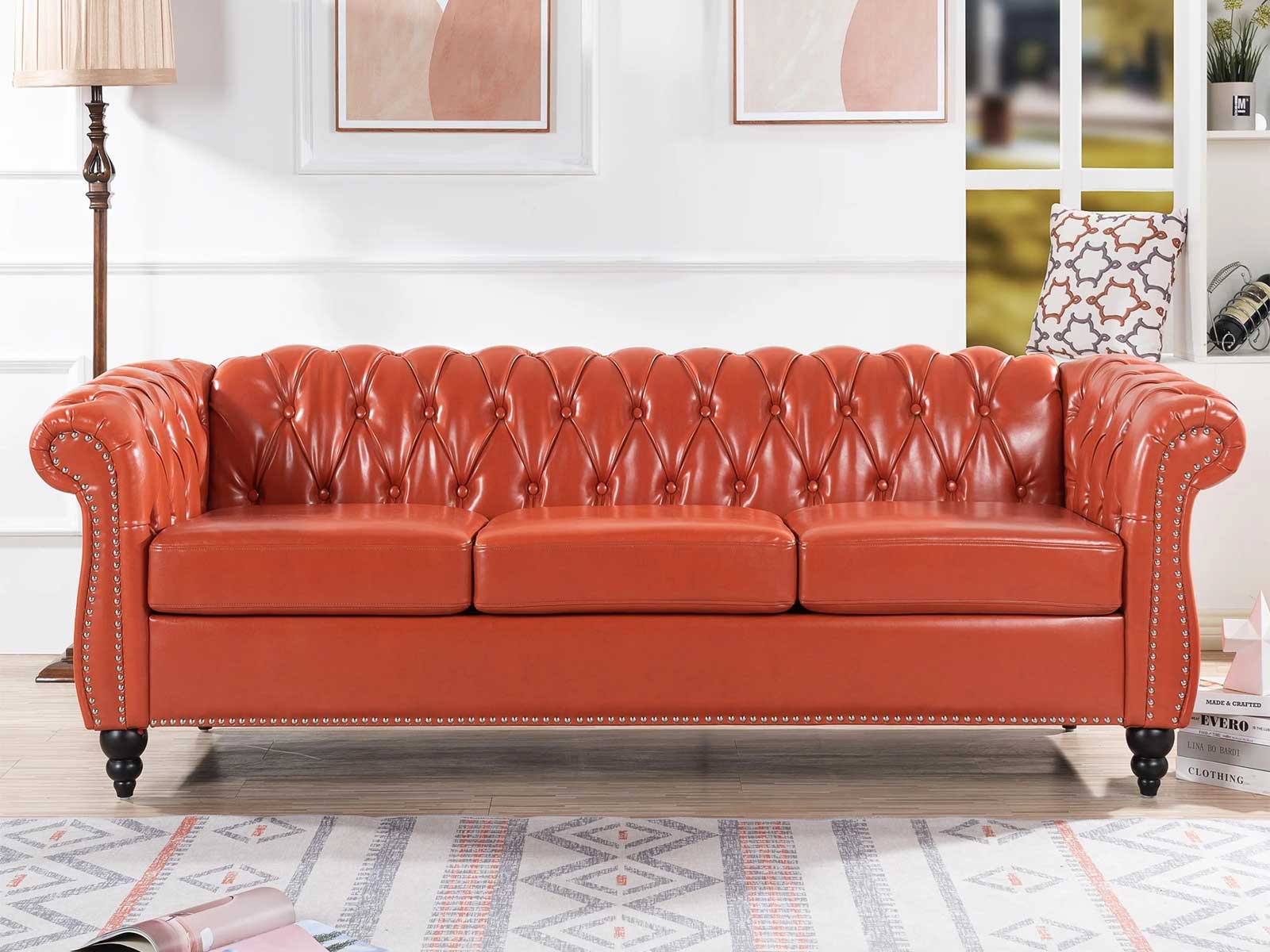 Duraster Chesterfield Traditional Three Seater Sofas #61