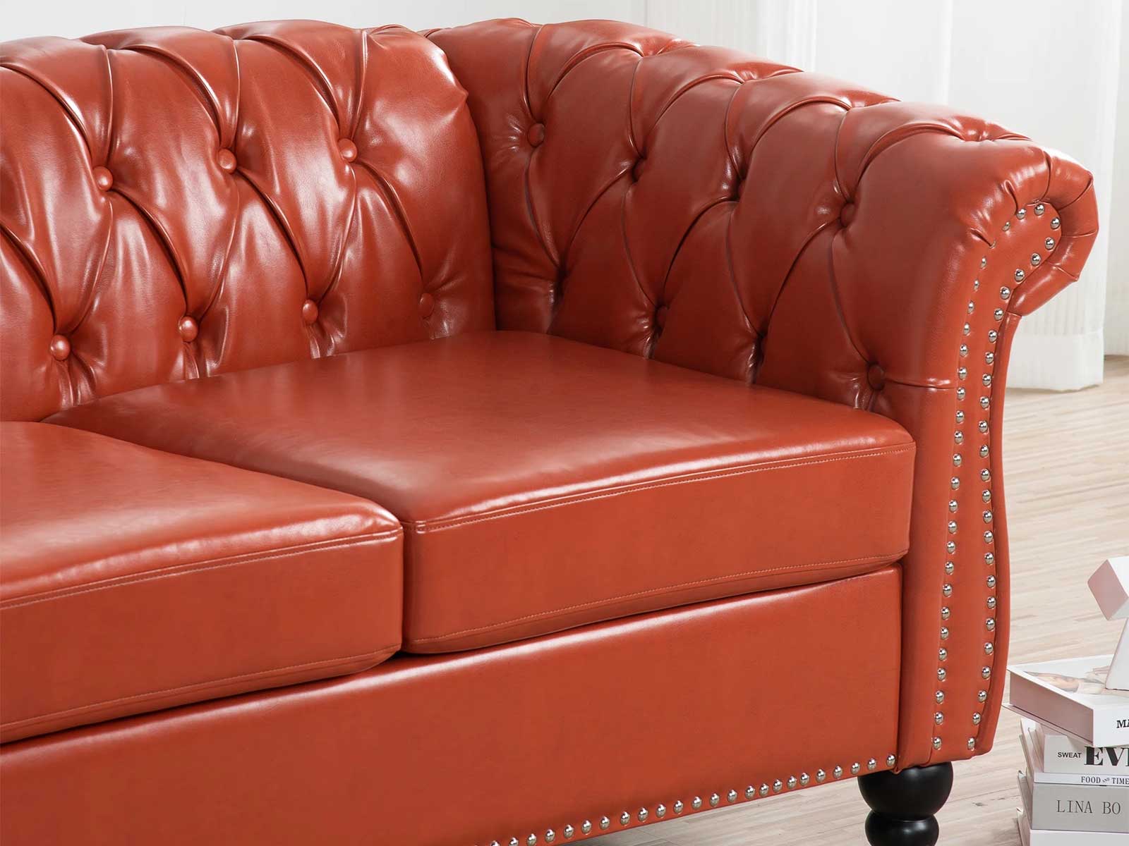 Duraster Chesterfield Traditional Three Seater Sofas #61 - Image 7