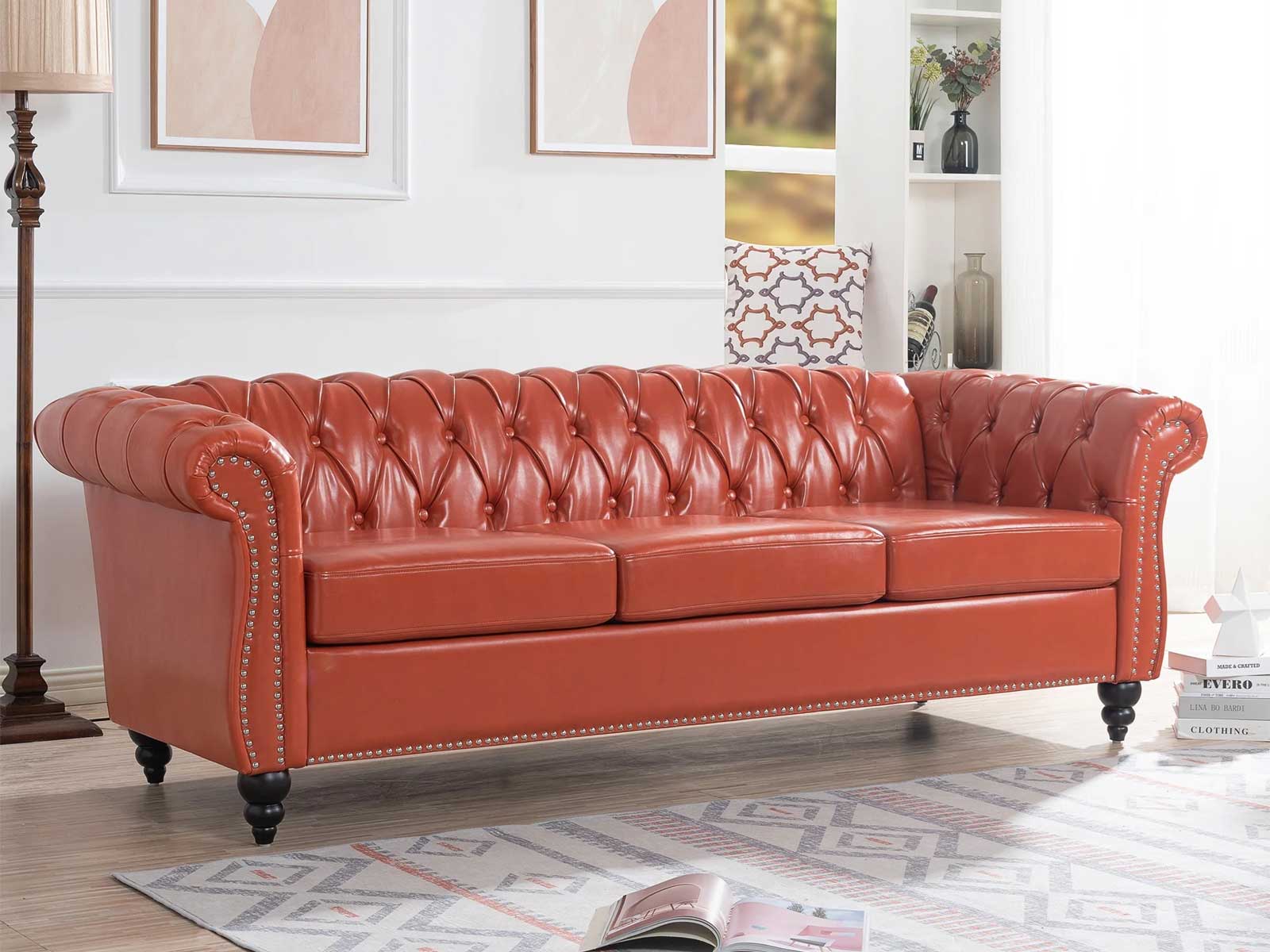 Duraster Chesterfield Traditional Three Seater Sofas #61 - Image 2
