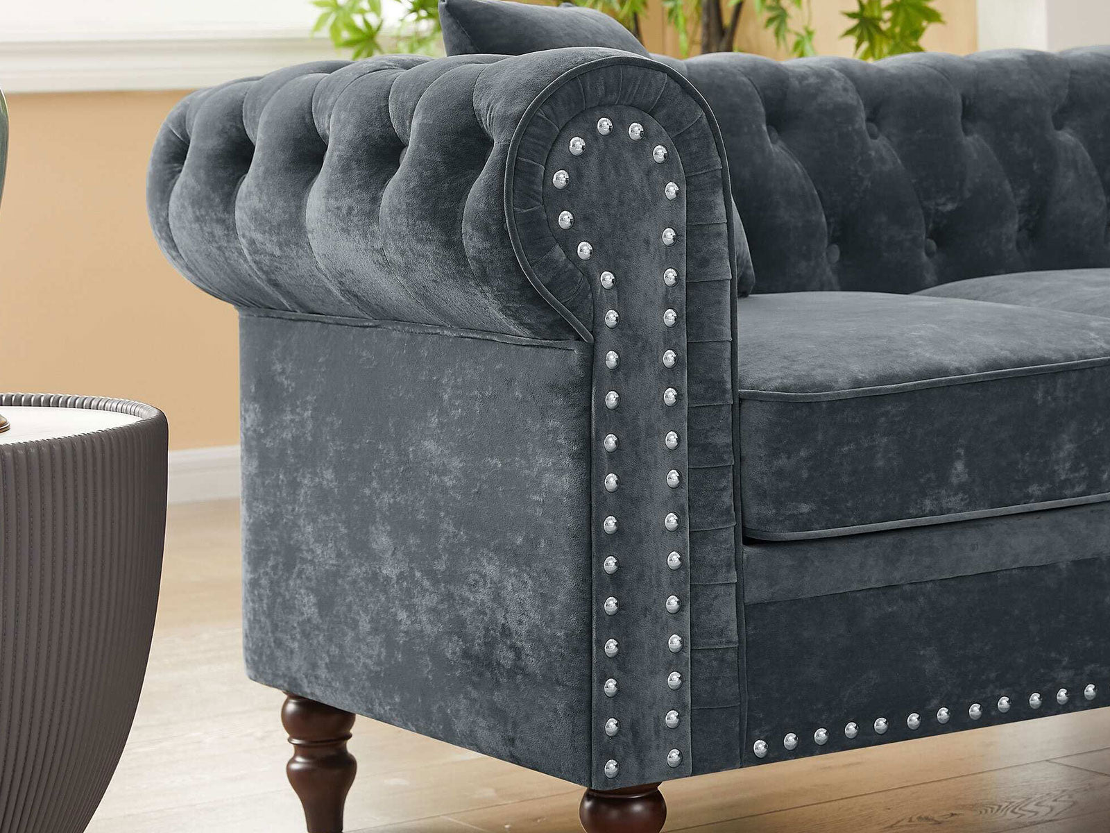 Duraster Chesterfield Vintage Sectional Sofa #59 - Image 3