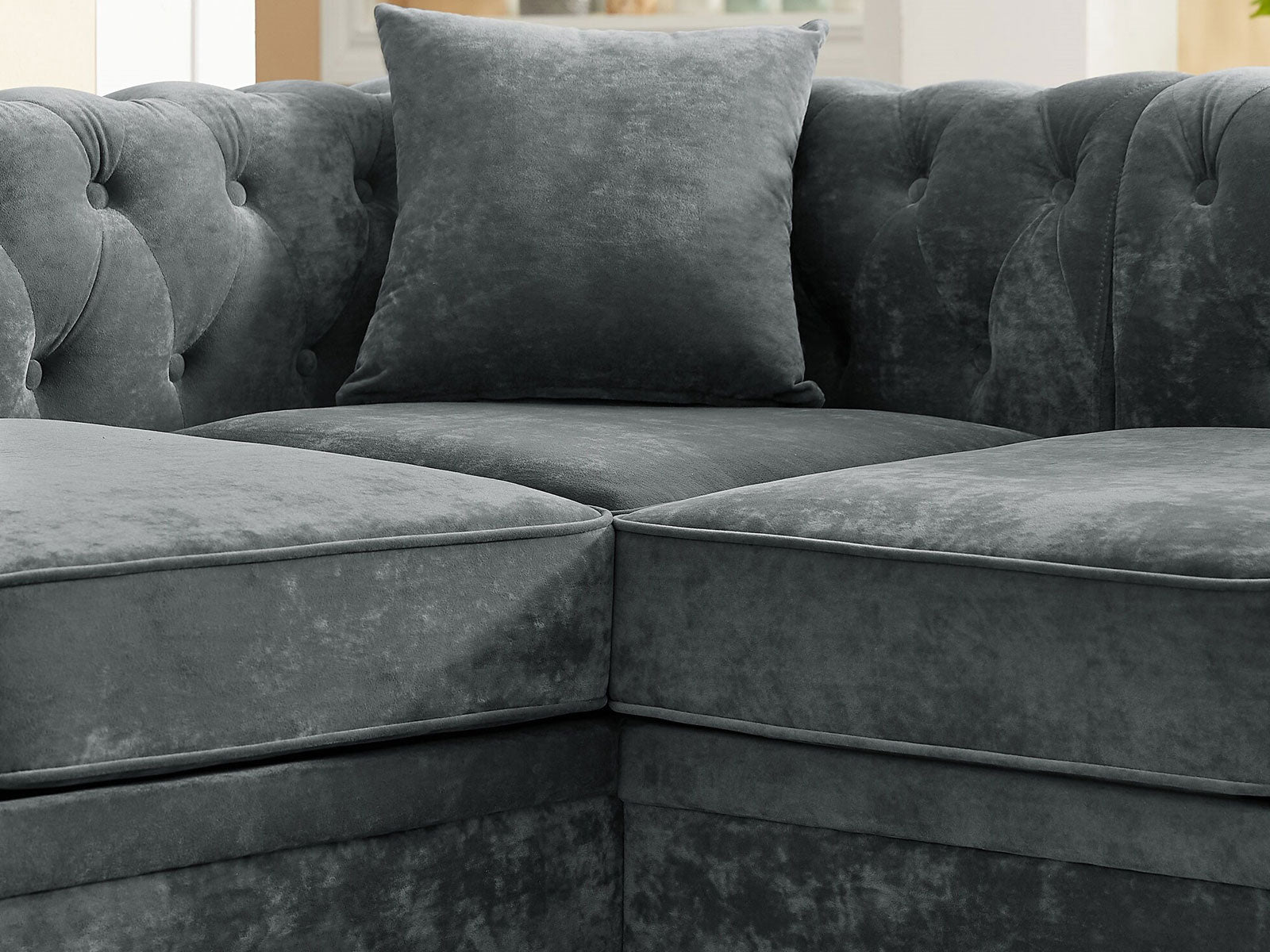 Duraster Chesterfield Vintage Sectional Sofa #59 - Image 4