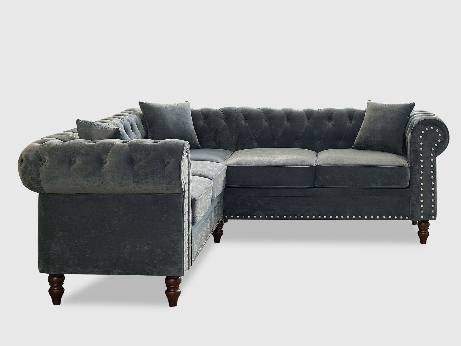 Duraster Chesterfield Vintage Sectional Sofa #59 - Image 9