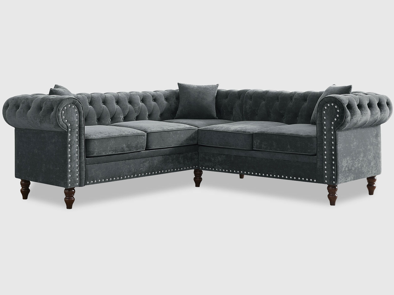Duraster Chesterfield Vintage Sectional Sofa #59 - Image 8