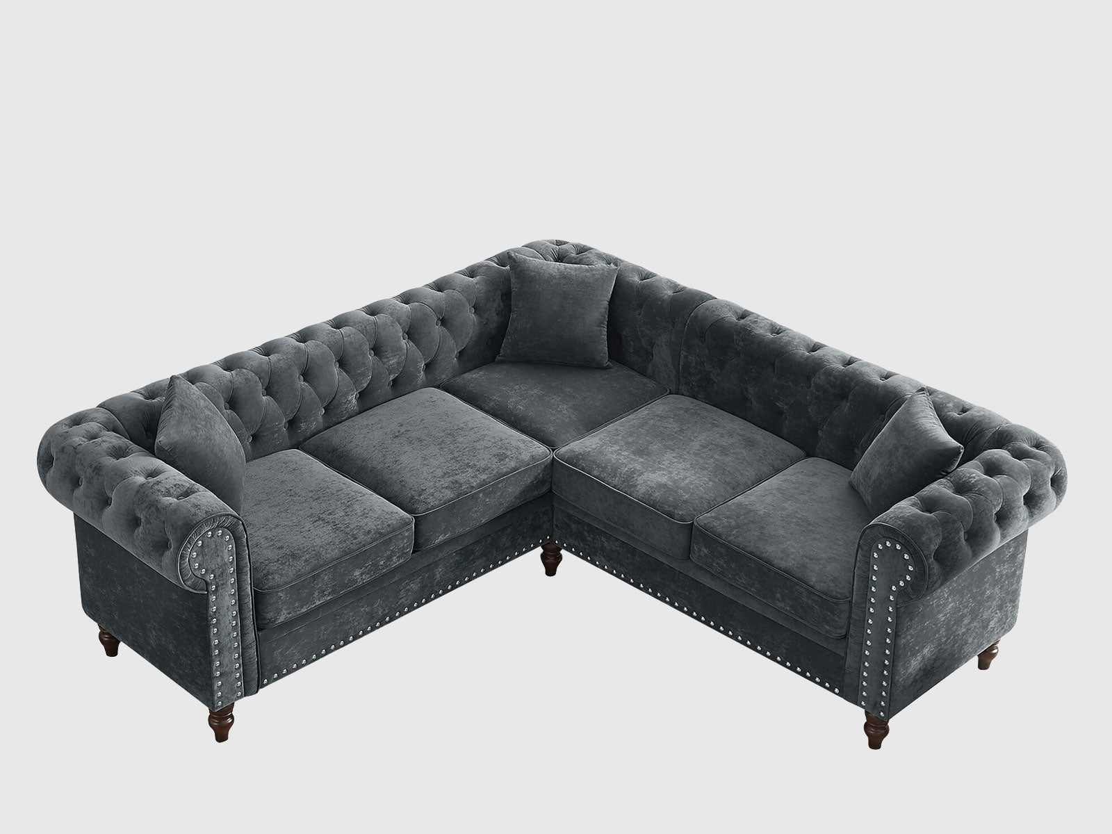 Duraster Chesterfield Vintage Sectional Sofa #59 - Image 7
